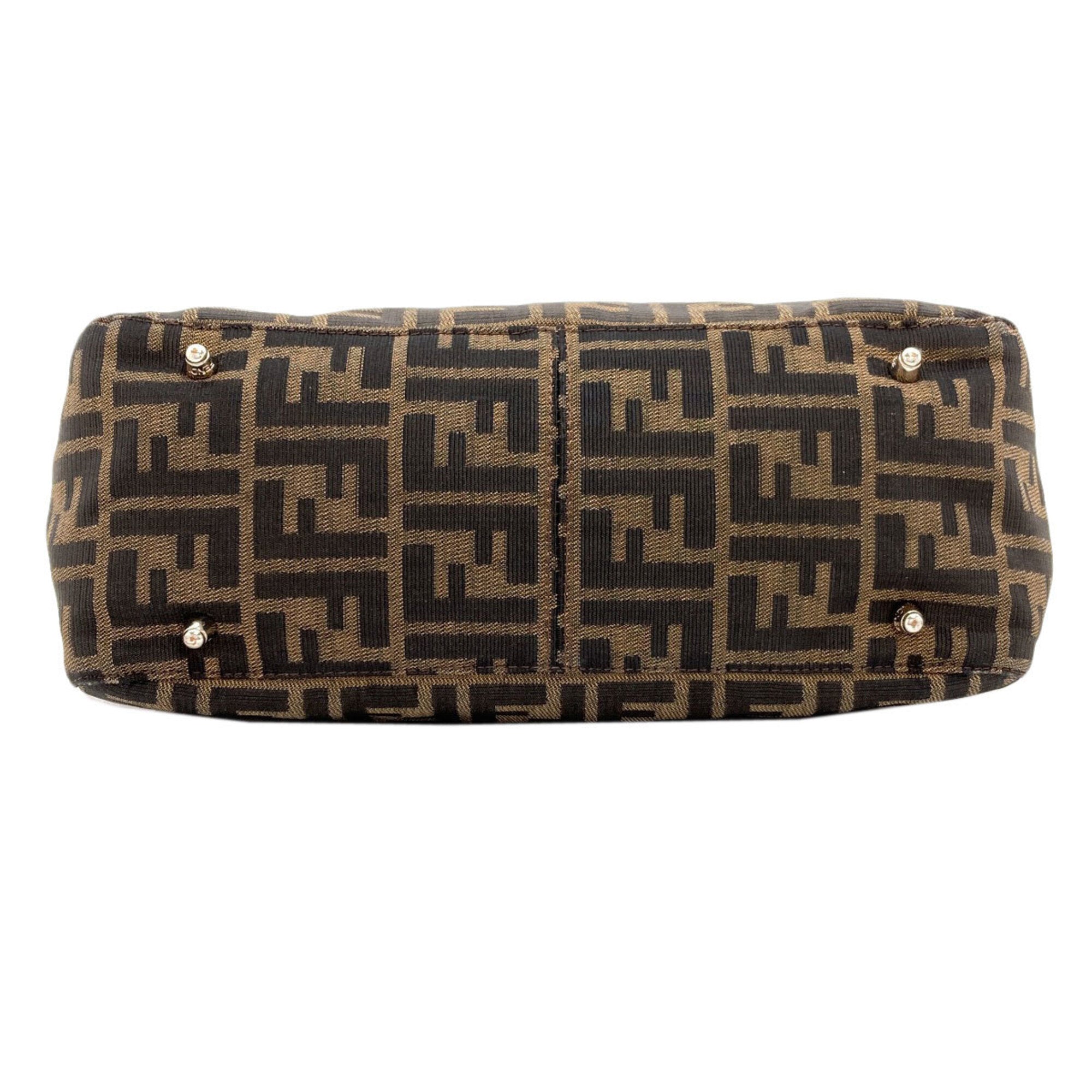 Fendi Brown Canvas Handbag (Pre-Owned)