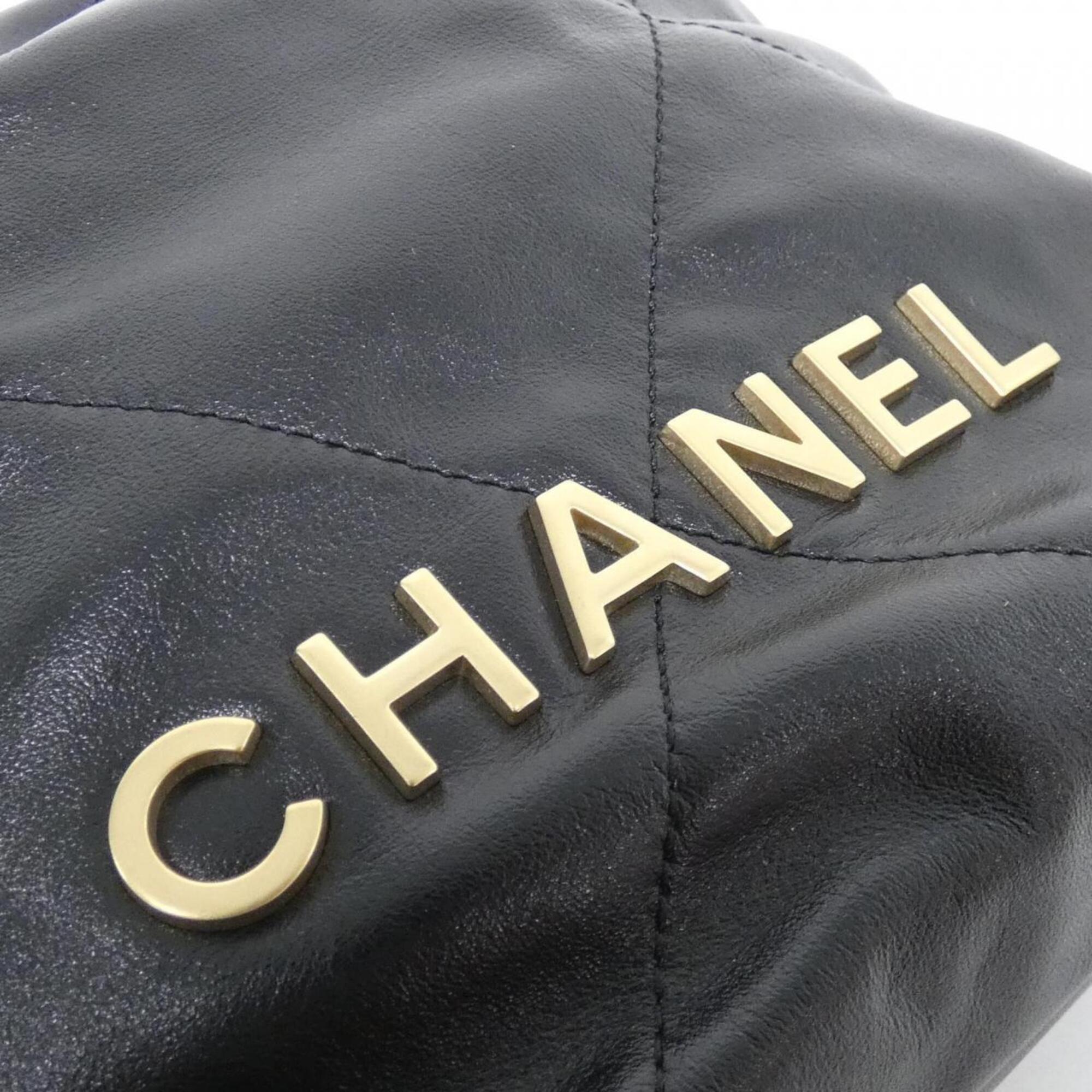 Chanel Black Leather Handbag (Pre-Owned)