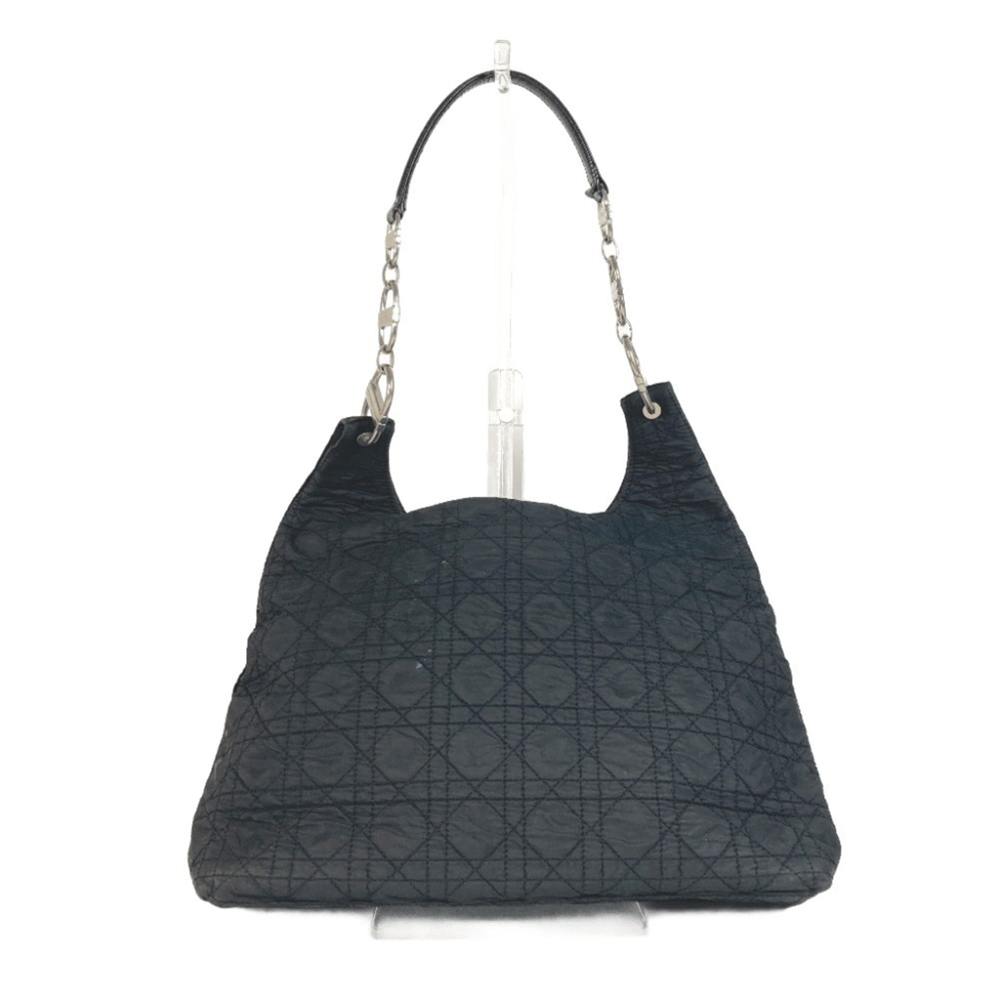 Christian Dior Black Red Color Nylon Shoulder Bag (Pre-Owned)