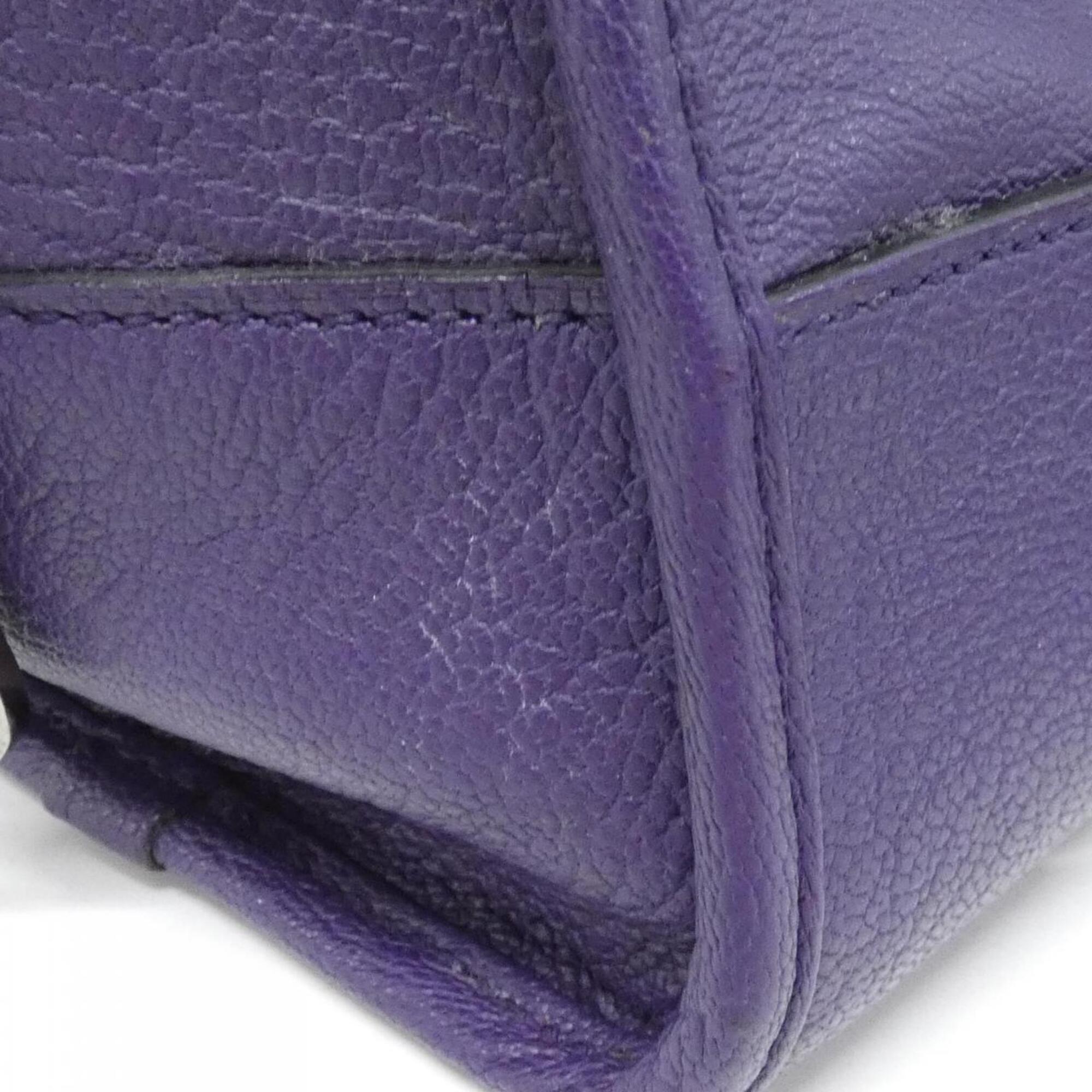 Loewe Purple Leather Handbag (Pre-Owned)