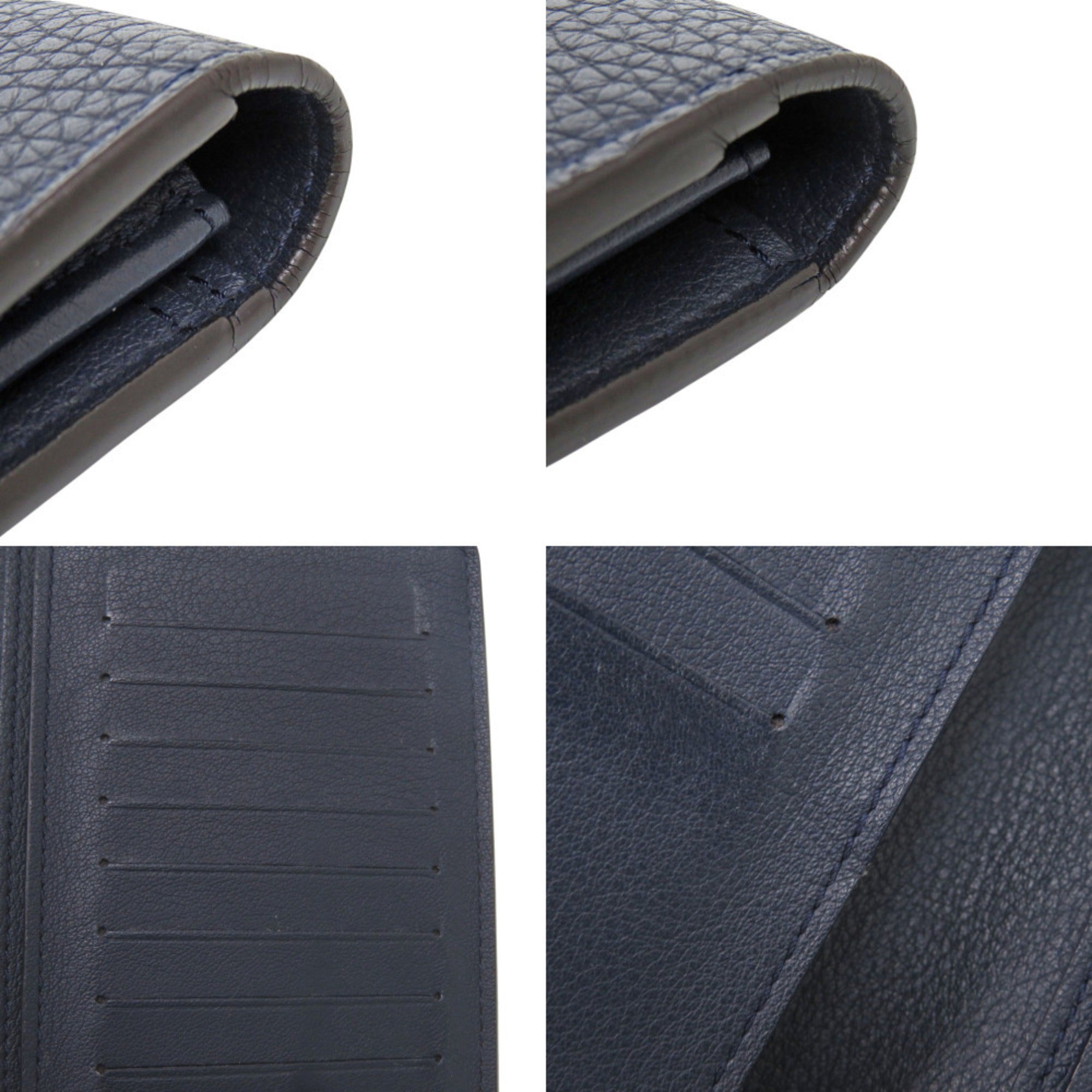 Louis Vuitton Ocean Leather Long Wallet (Bi-Fold) (Pre-Owned)