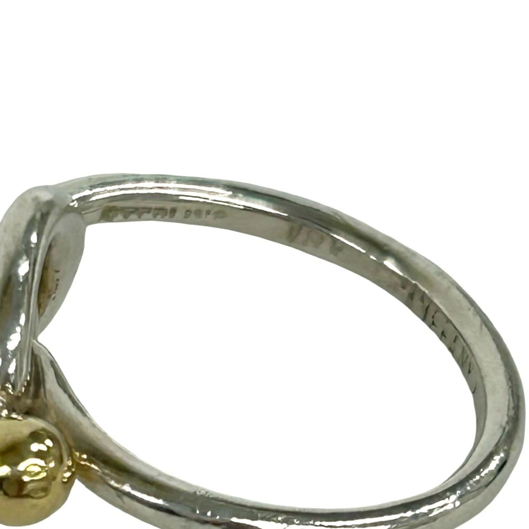 Tiffany Gold Silver Yellow Gold (18K) Silver 925 Band Ring (Pre-Owned)