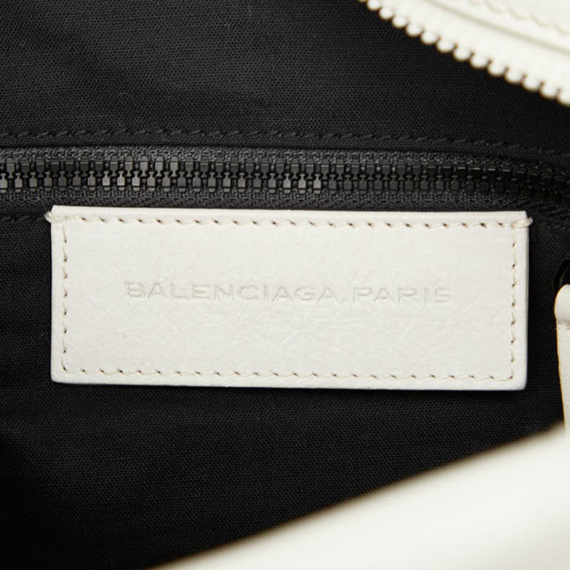 Balenciaga White Leather Shoulder Bag (Pre-Owned)