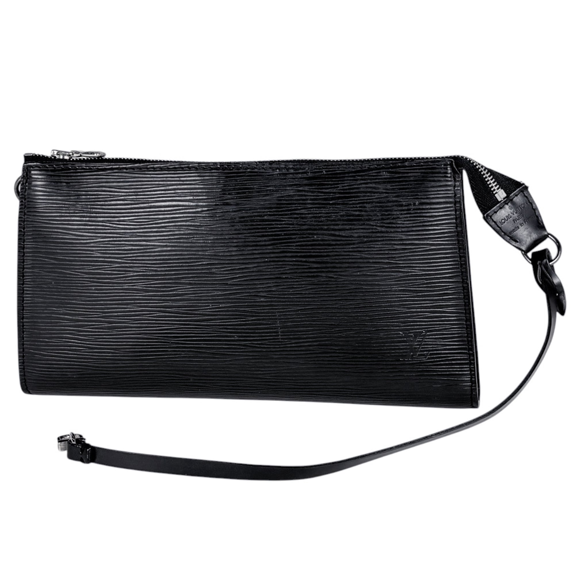 Louis Vuitton Black Noir Epi Leather Handbag Pochette Pouch (Pre-Owned)