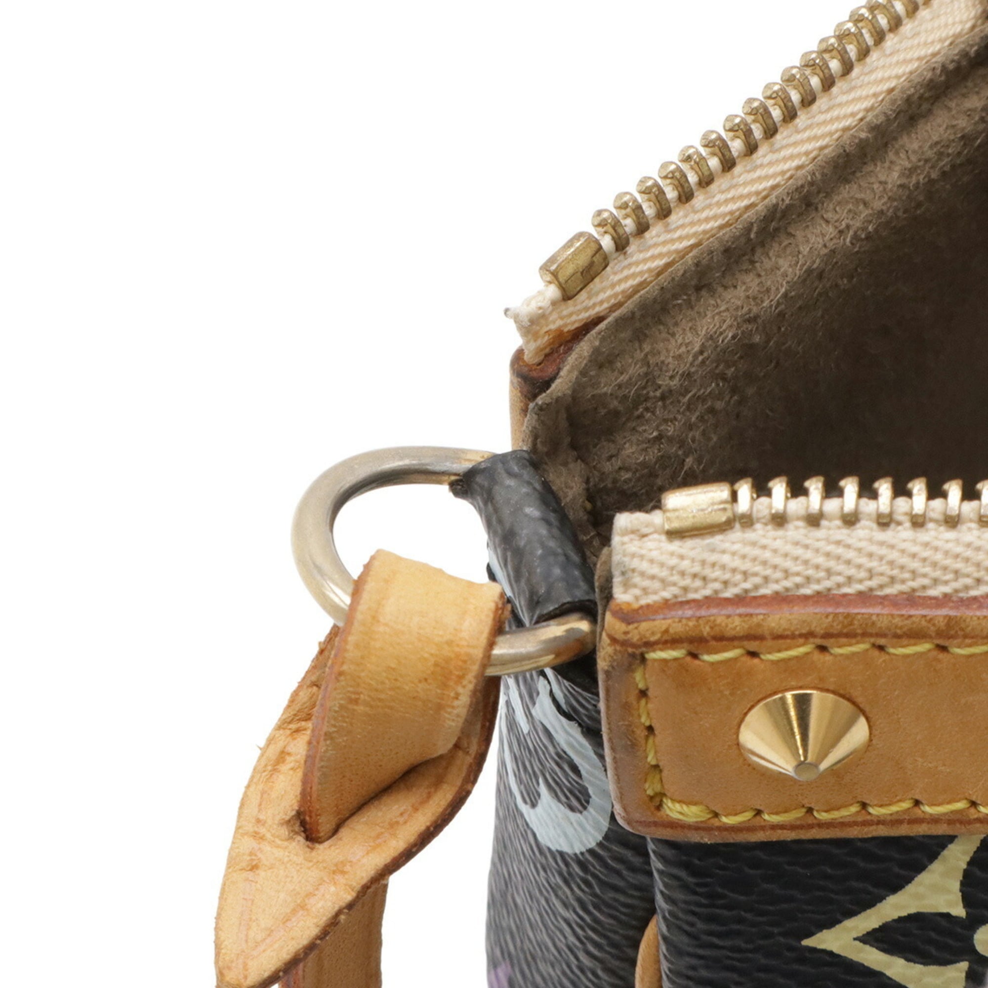 Louis Vuitton Noir Monogram Canvas Pvc Coated Canvas Handbag Pochette Pouch (Pre-Owned)