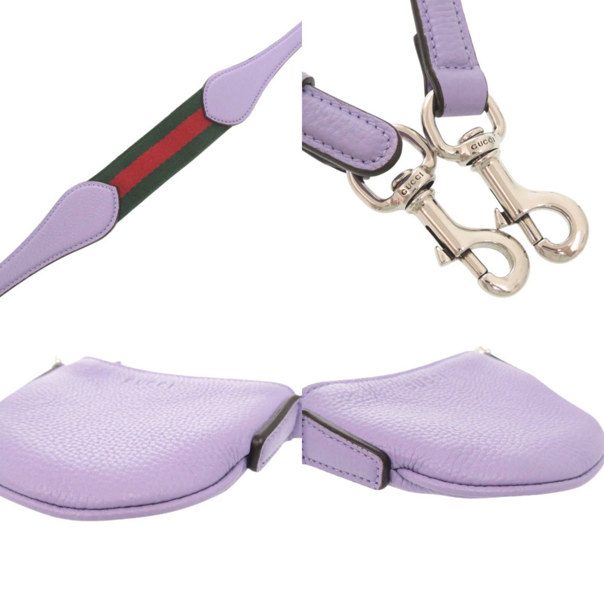 Gucci Purple Leather Shoulder Bag (Pre-Owned)