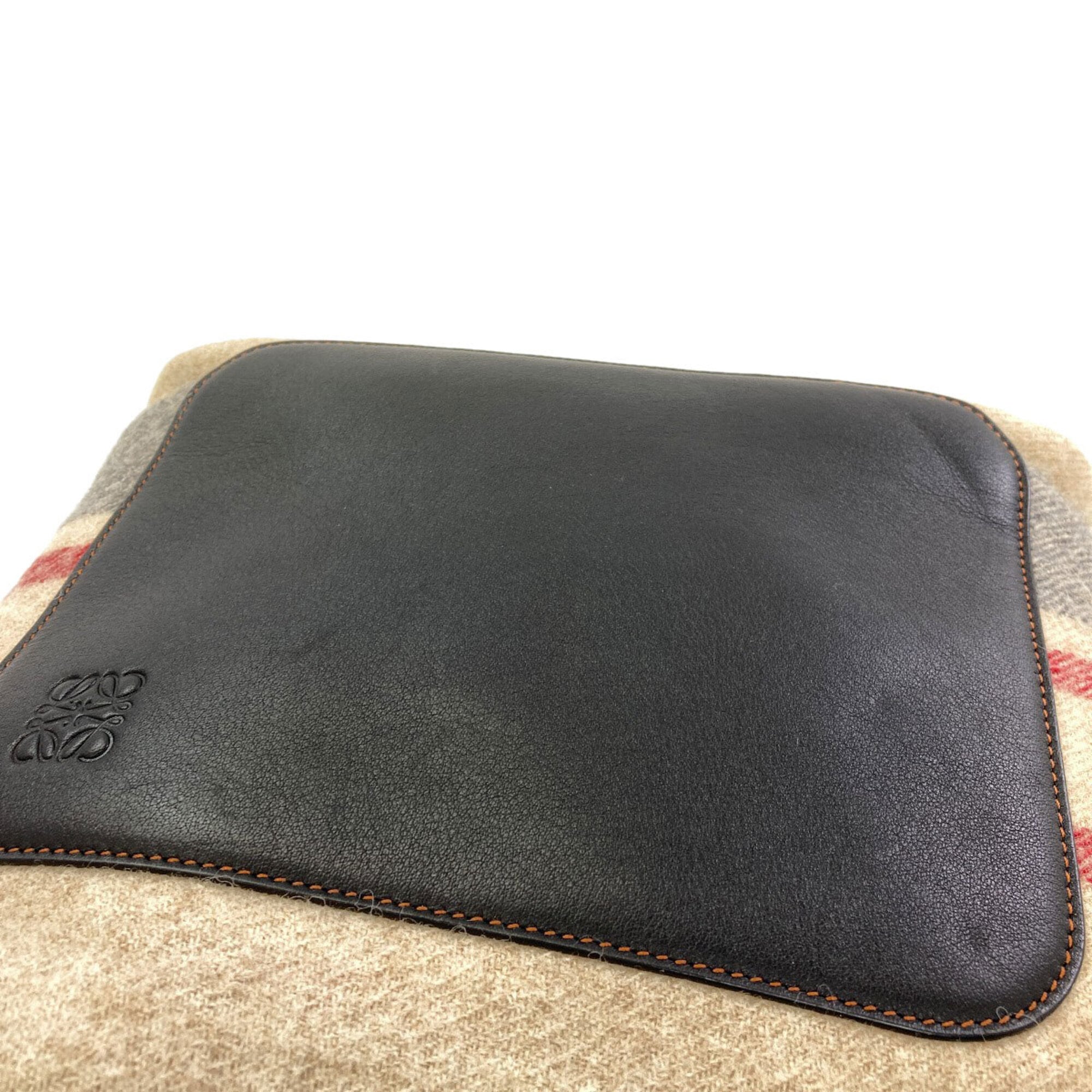 Loewe Beige Black Wool Leather Backpack (Pre-Owned)