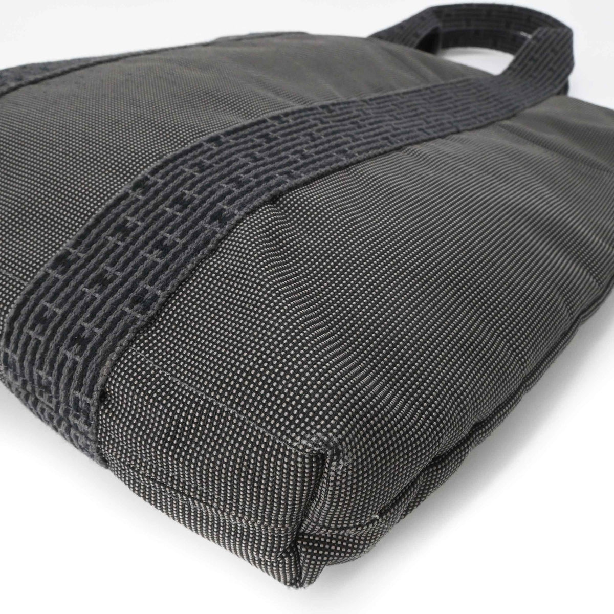 Hermes Gray Canvas Tote Bag (Pre-Owned)