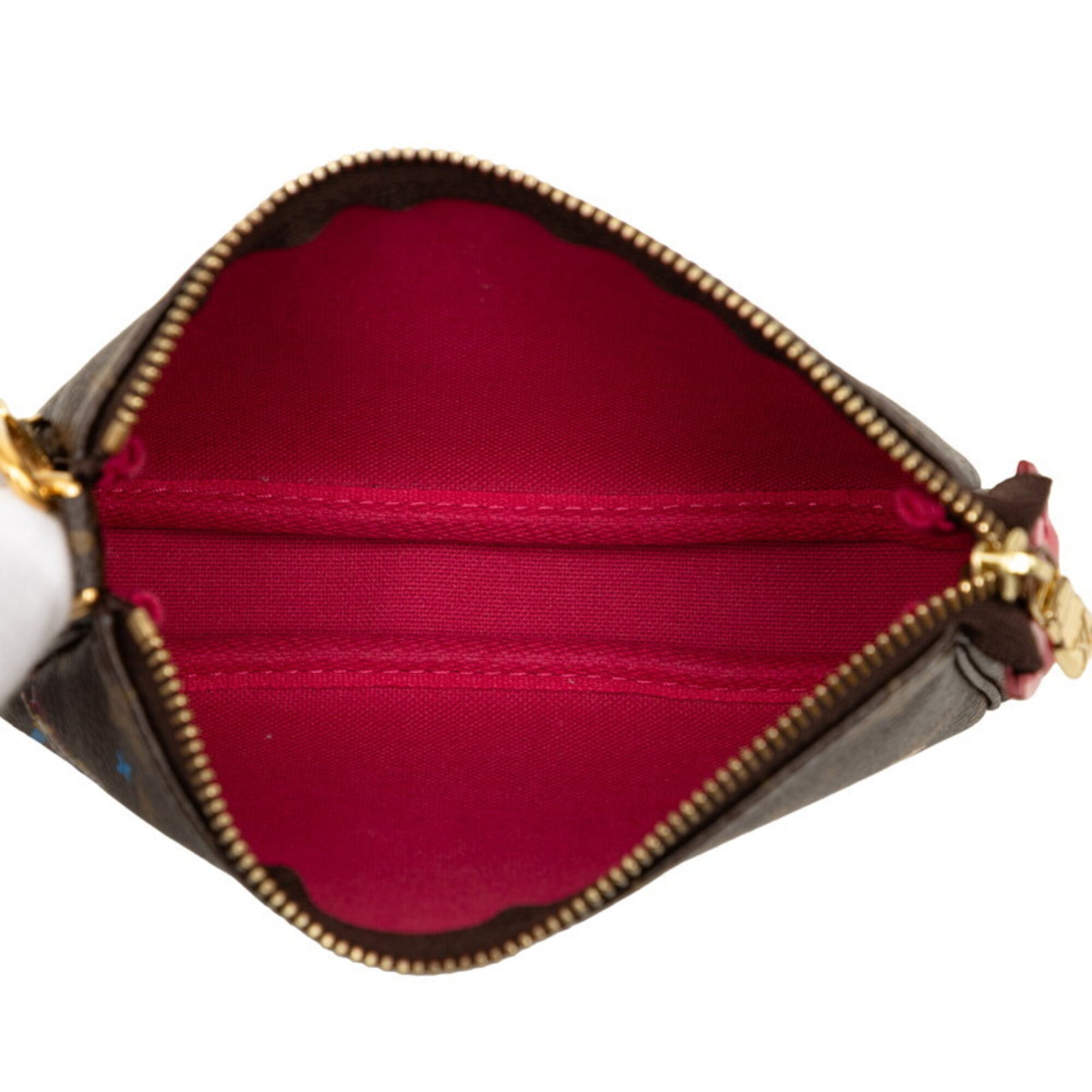 Louis Vuitton Brown Pvc Leather Handbag Pochette Pouch (Pre-Owned)