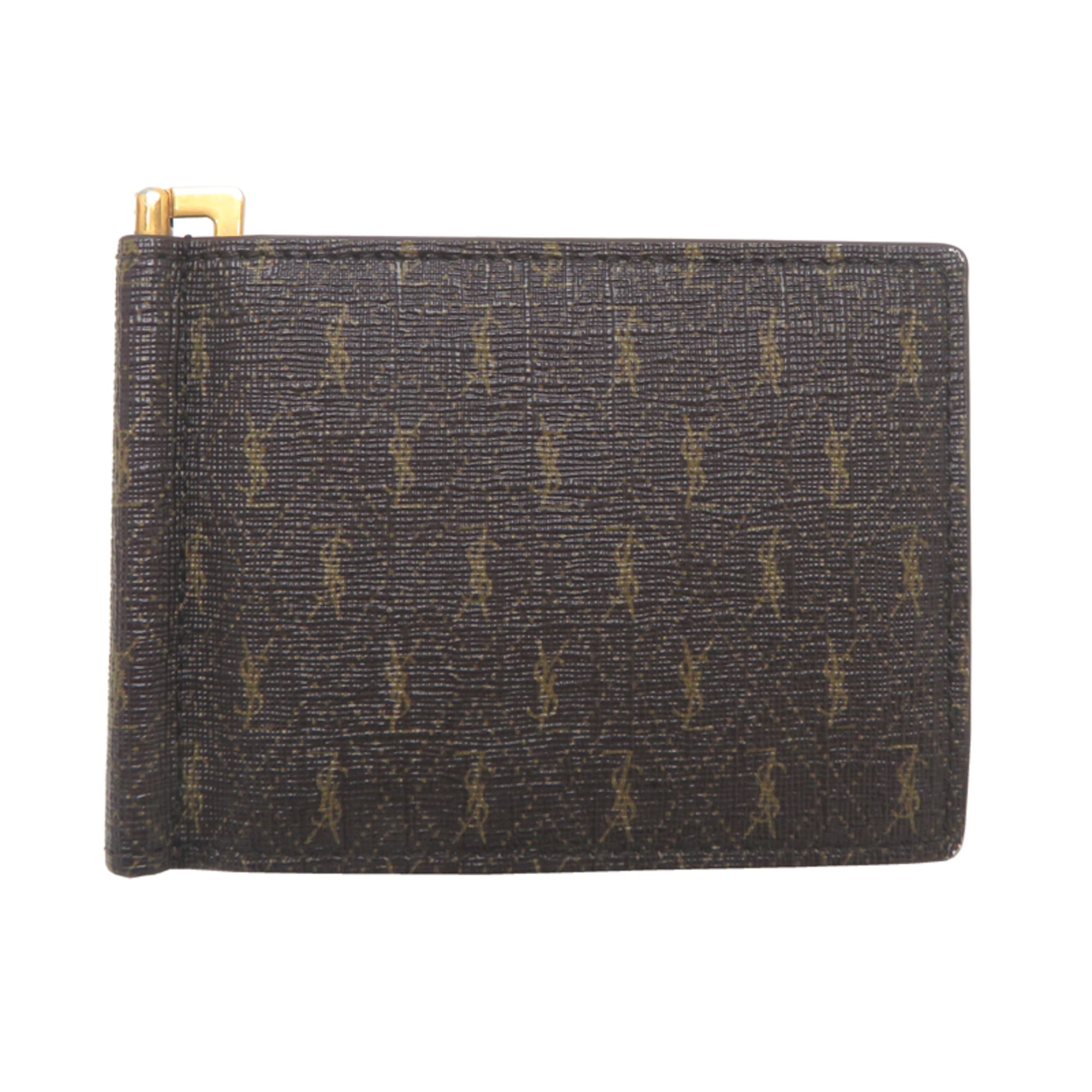 Saint Laurent Brown Pvc Leather Money Clip (Pre-Owned)