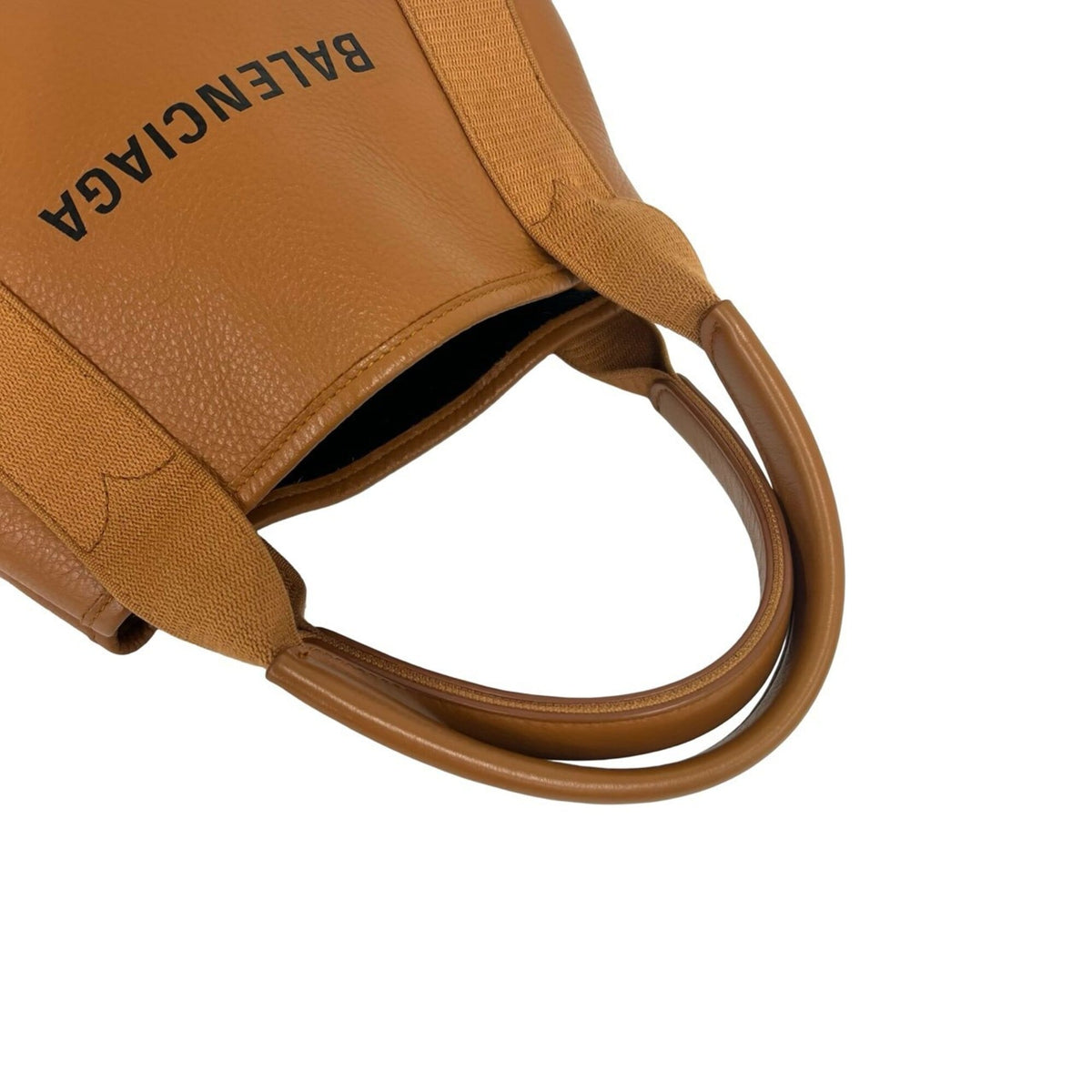 Balenciaga Brown Leather Handbag Pouch Shoulder Bag (Pre-Owned)