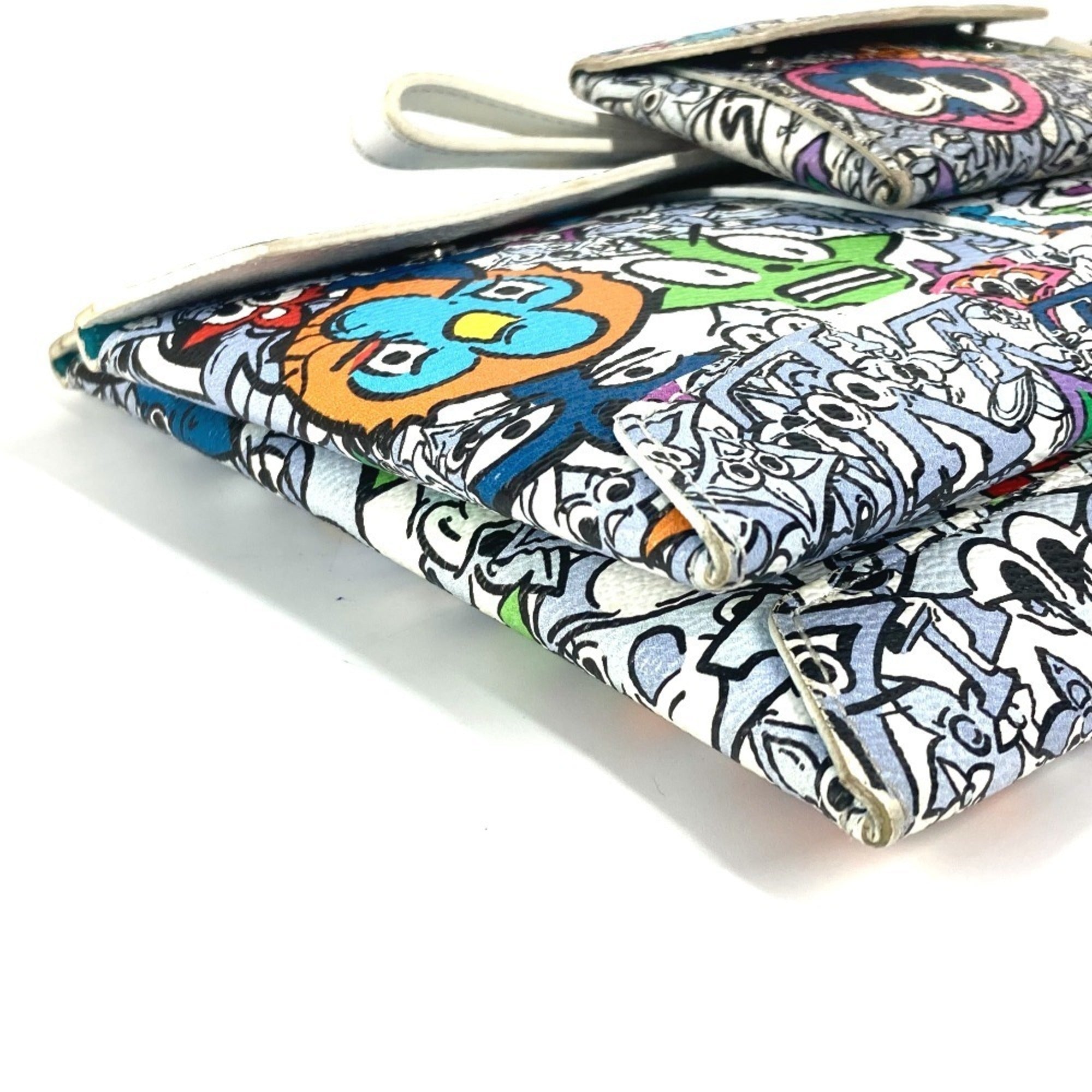 Louis Vuitton Multi-Color Canvas Leather Clutch Bag (Pre-Owned)