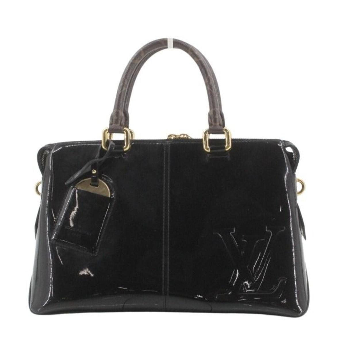 Louis Vuitton Black Noir Monogram Vernis Handbag Shoulder Bag (Pre-Owned)