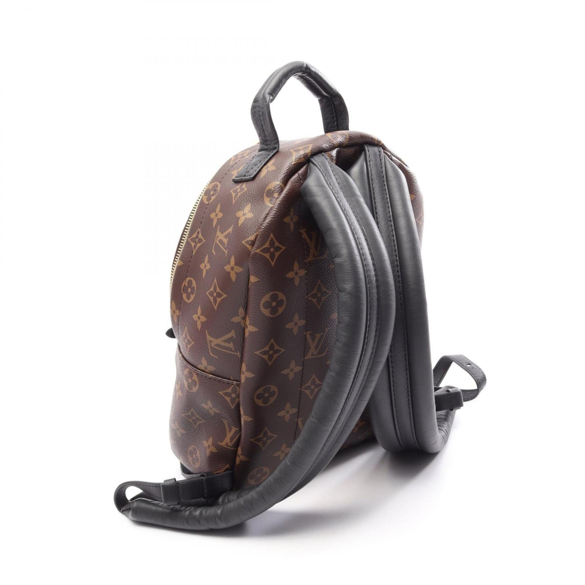 Louis Vuitton Black Brown Monogram Monogram Leather Backpack (Pre-Owned)
