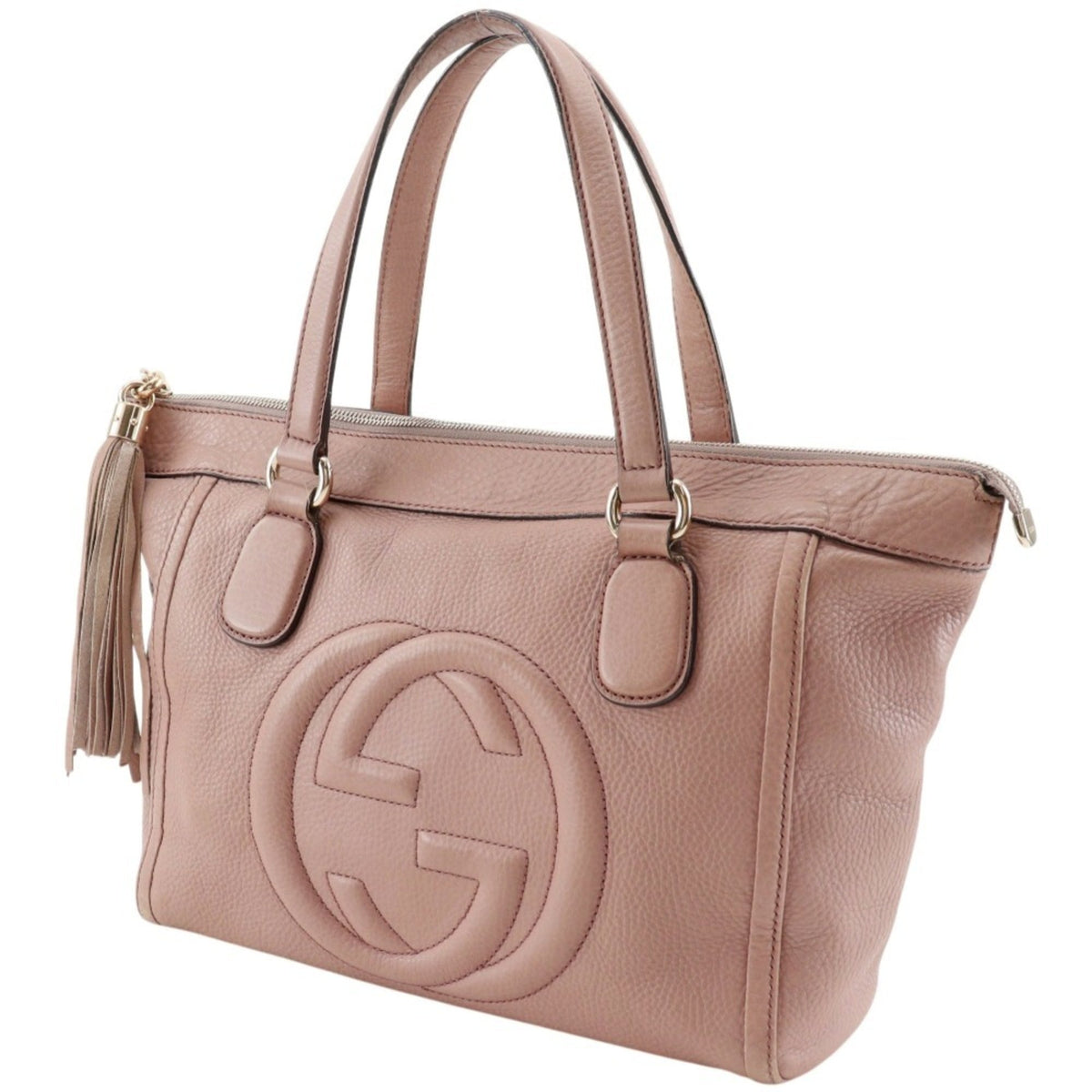 Gucci Soho Pink Leather Tote Bag (Pre-Owned)