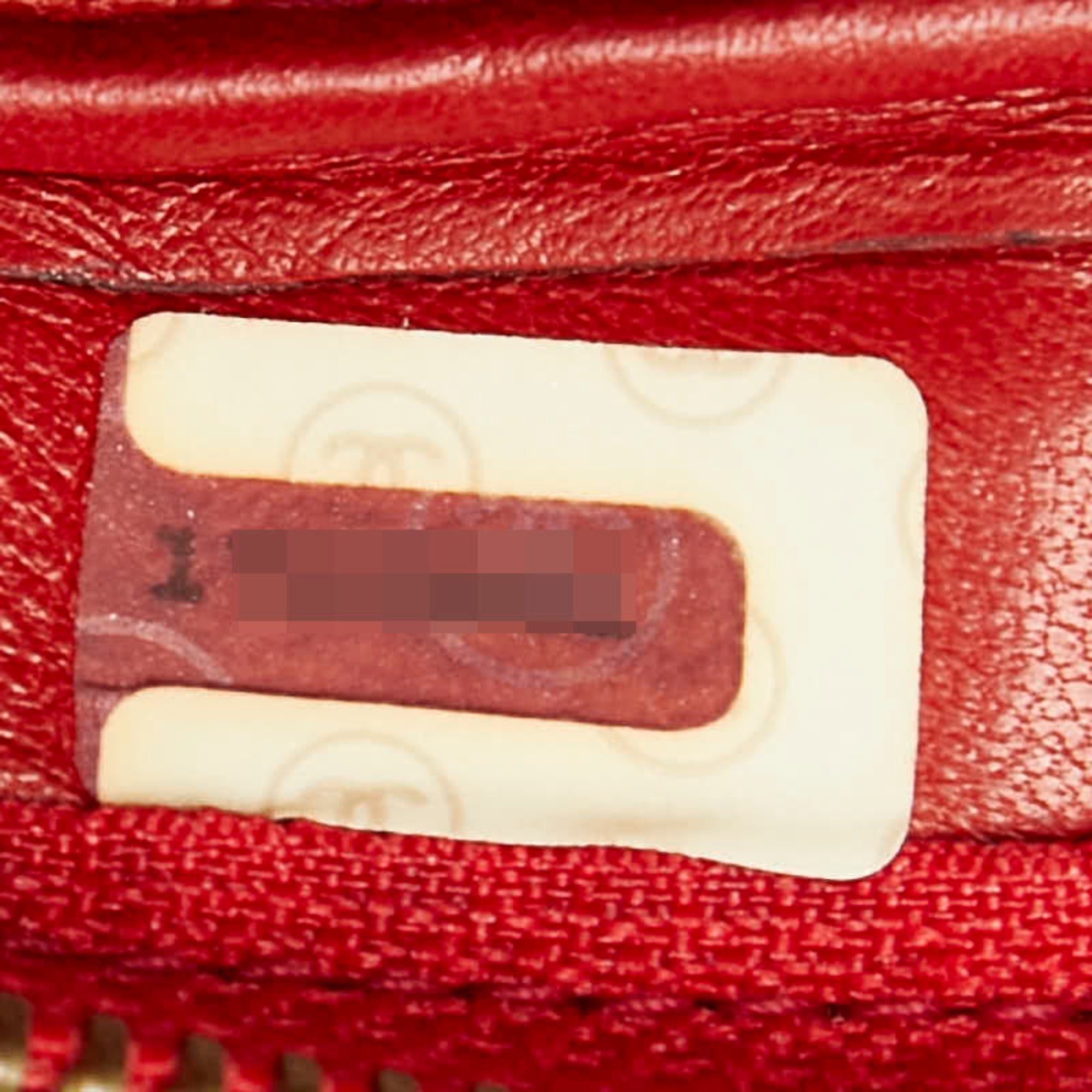Chanel Red Color Vinyl Leather Shoulder Bag (Pre-Owned)