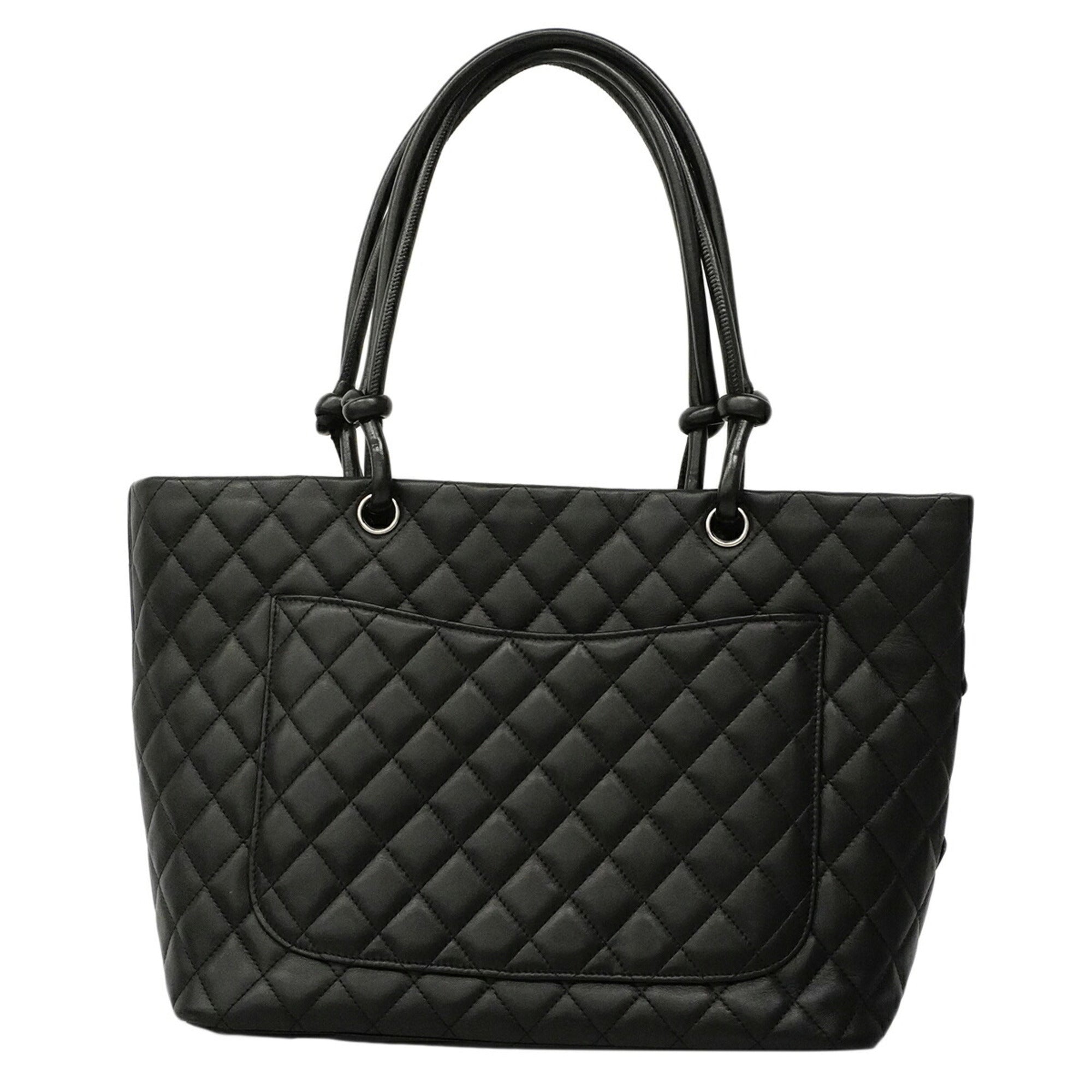 Chanel Black Leather Tote Bag (Pre-Owned)