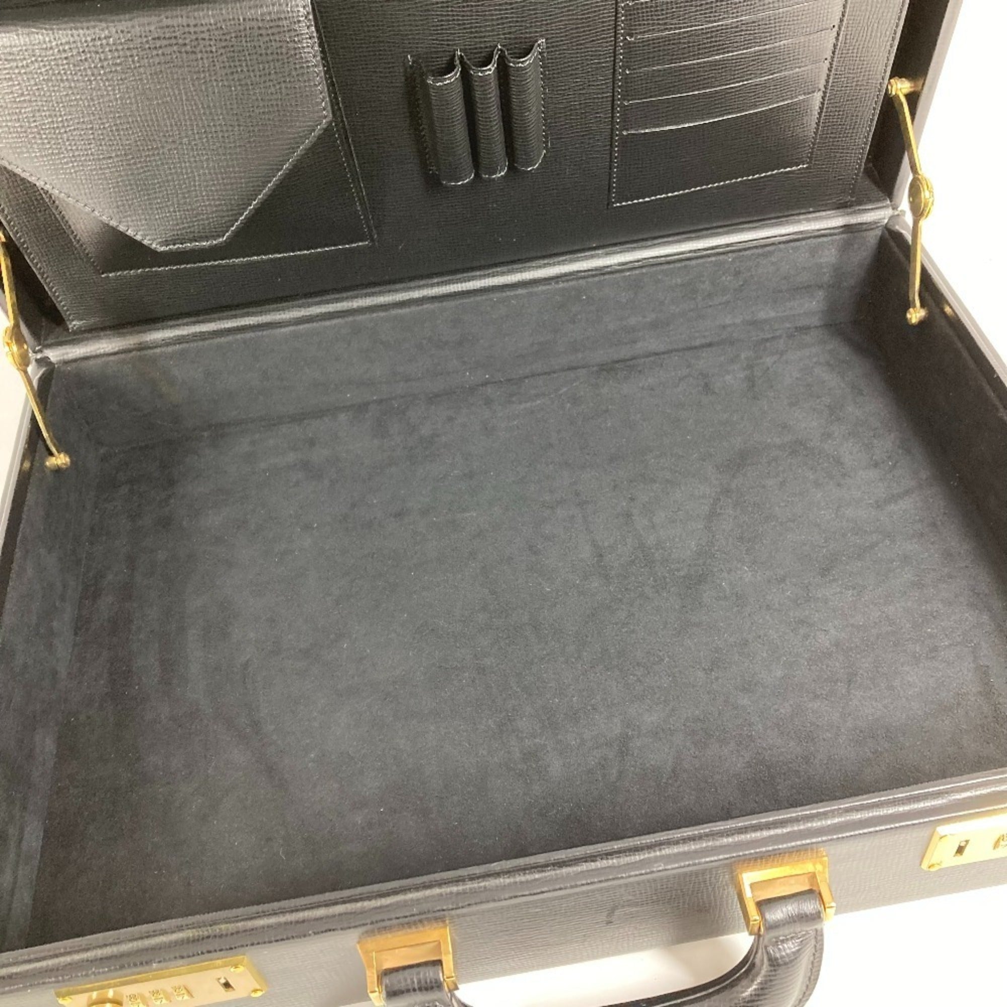 Loewe Black Leather Attaché Case Handbag Tote Bag (Pre-Owned)