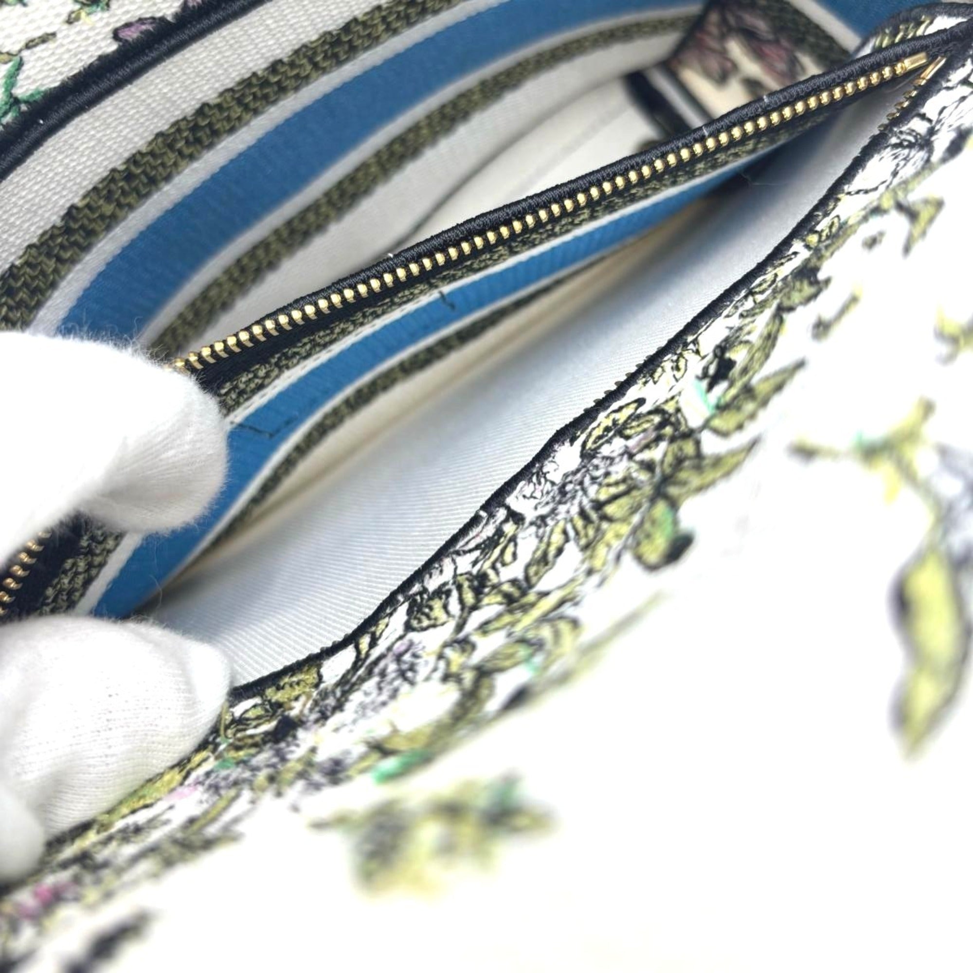Christian Dior Lady Dior Multi-Color Canvas Handbag (Pre-Owned)