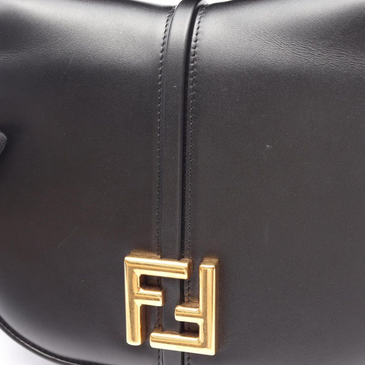 Fendi Black Leather Handbag Shoulder Bag (Pre-Owned)