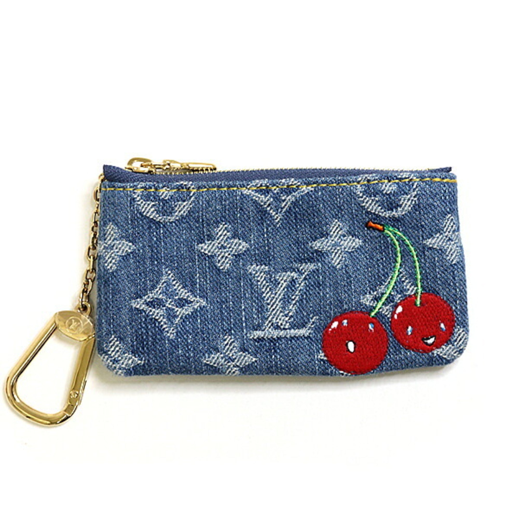 Louis Vuitton Monogram Denim Blue Monogram Denim Coin Purse/Coin Case (Pre-Owned)
