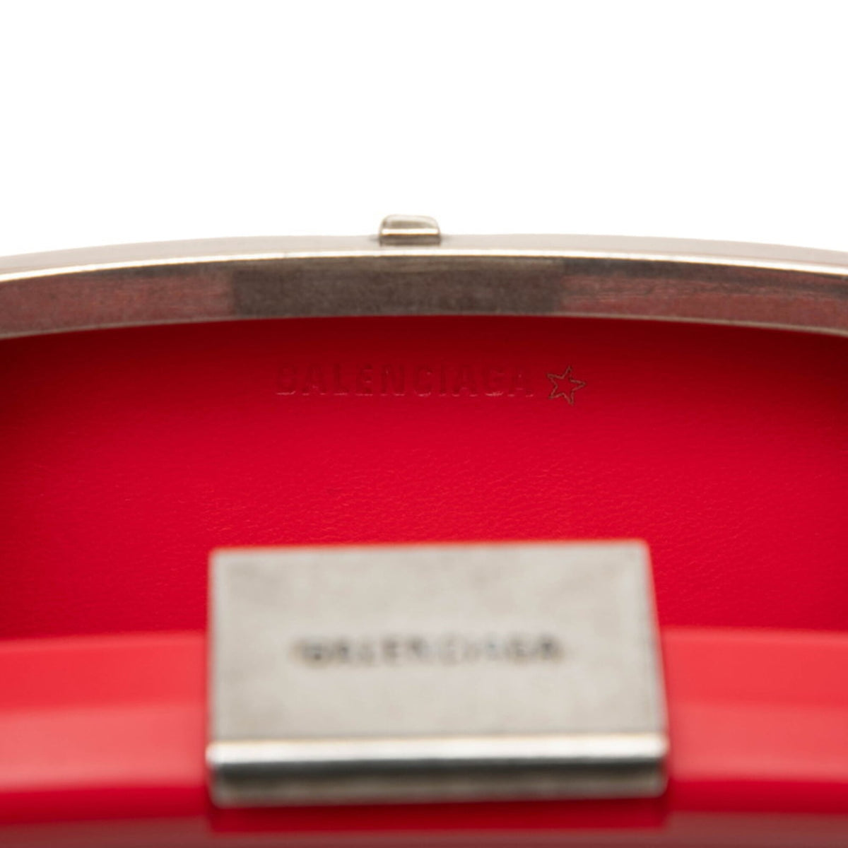 Balenciaga Red Color Plastic Leather Shoulder Bag (Pre-Owned)