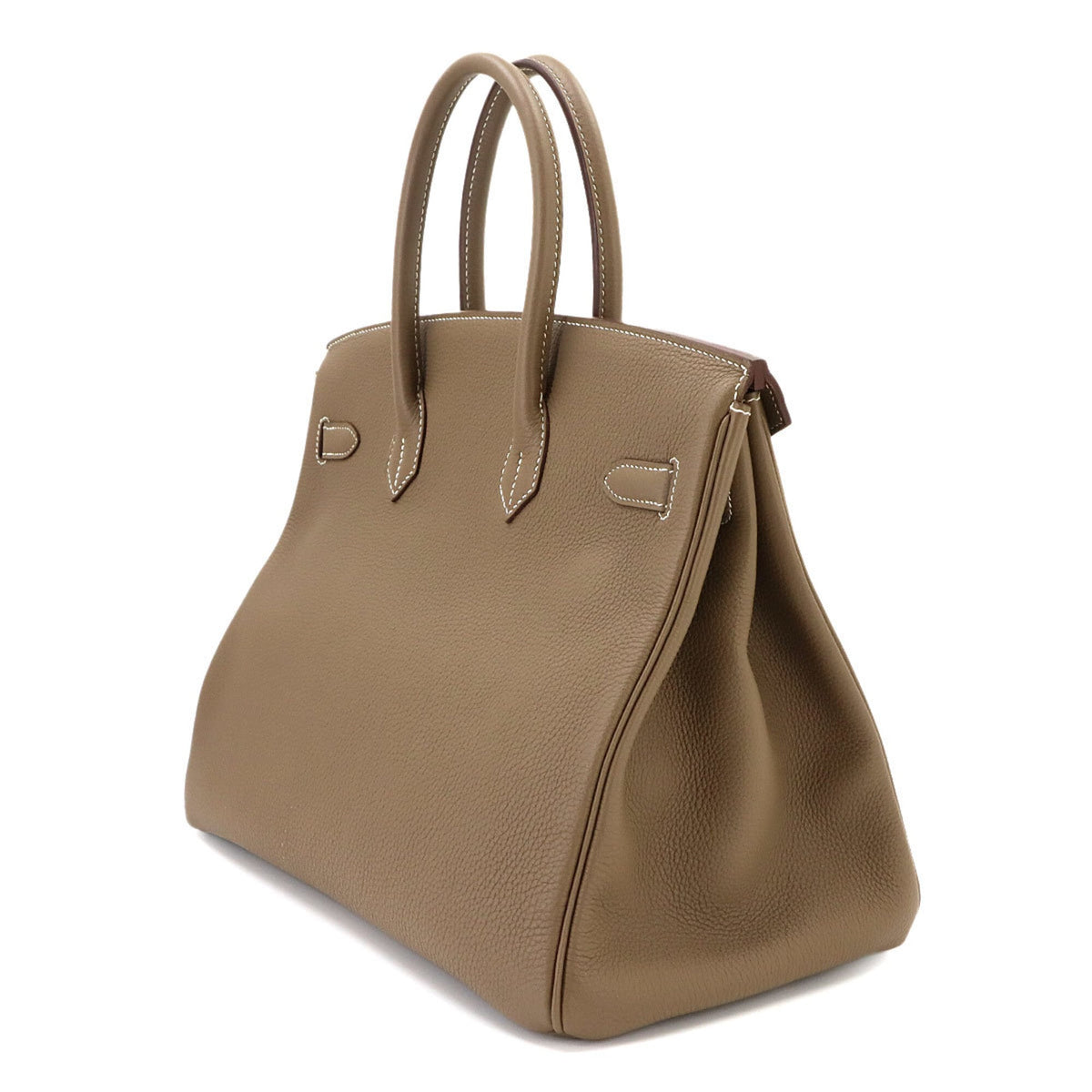 Hermes Etoupe Gray Togo Leather Handbag (Pre-Owned)