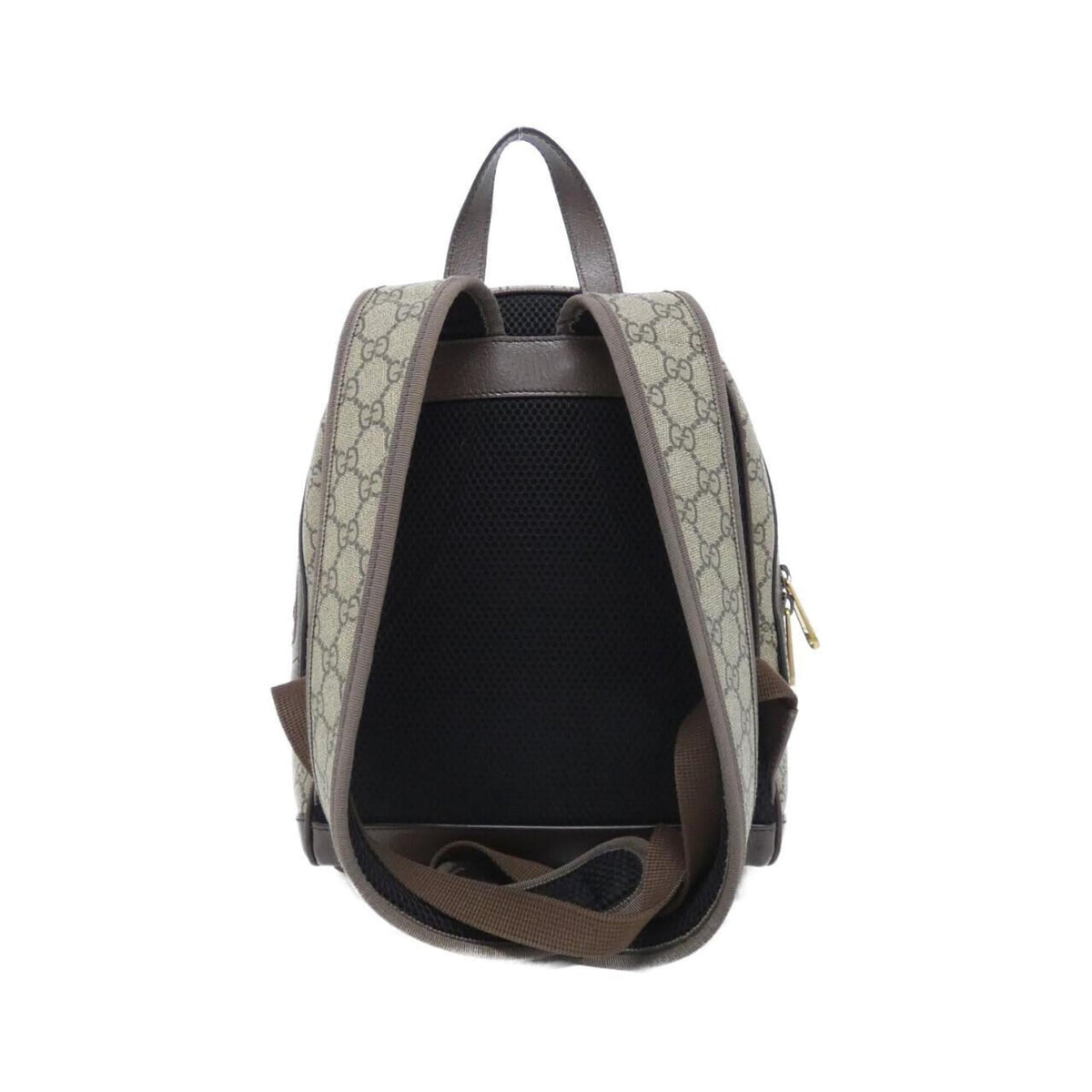 Gucci Beige Brown Gg Supreme Leather Backpack (Pre-Owned)