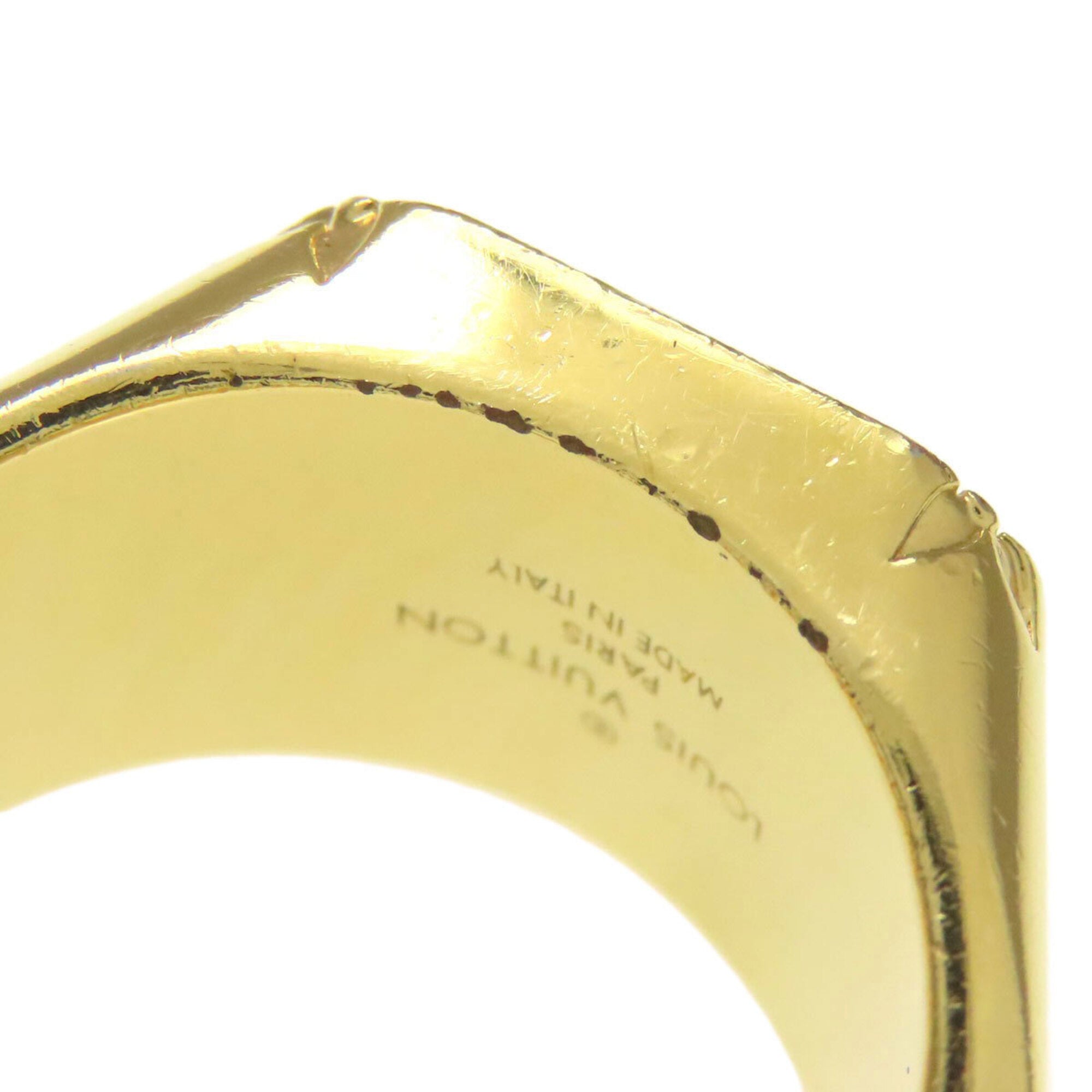Louis Vuitton Gold Metal Band Ring (Pre-Owned)