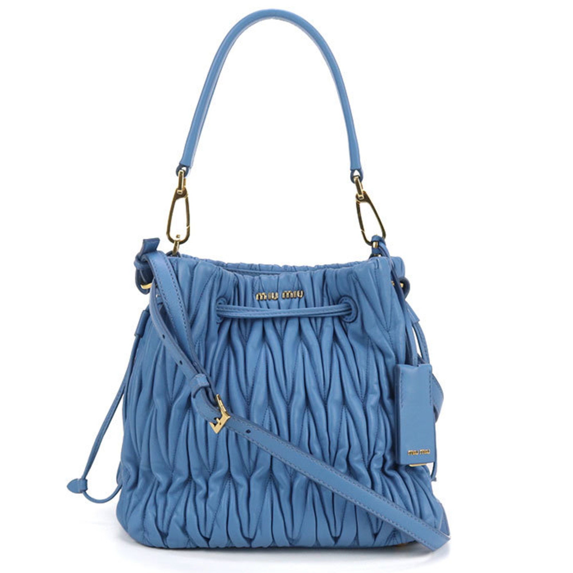 Miu Miu Blue Leather Handbag (Pre-Owned)