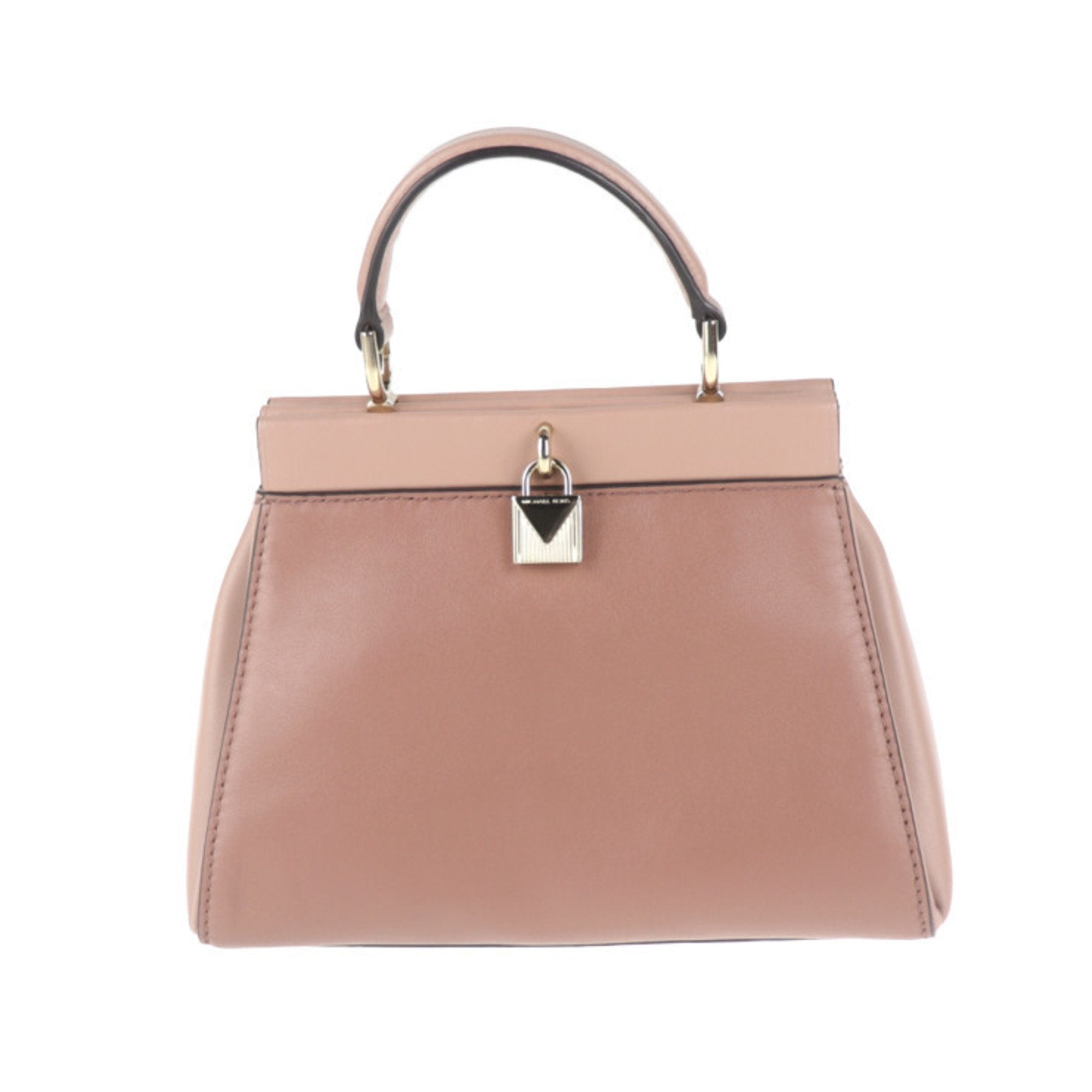 Michael Kors Pink Beige Handbag Shopping Bag Shoulder Bag Tote Bag (Pre-Owned)