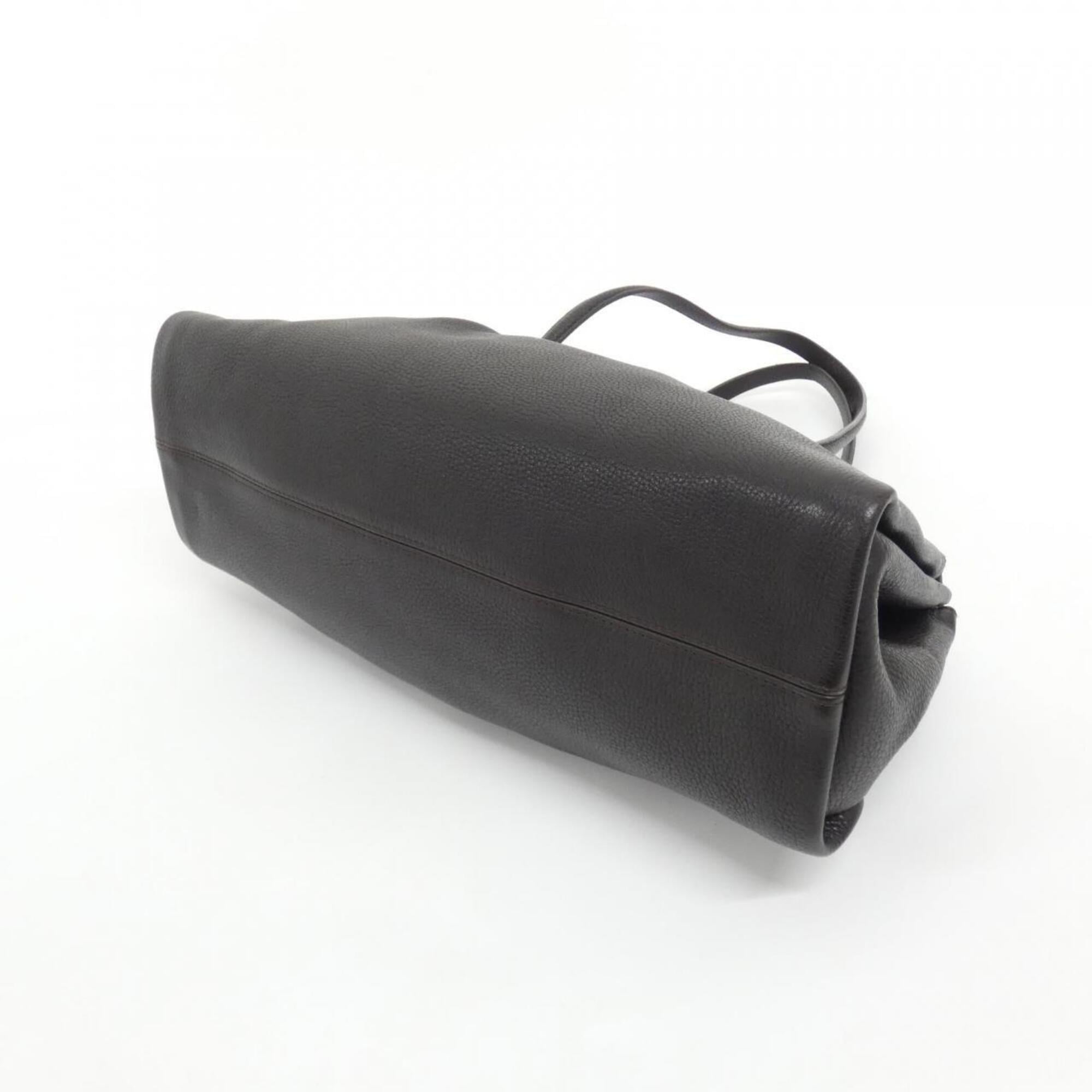 Bvlgari Dark Brown Leather Shoulder Bag (Pre-Owned)