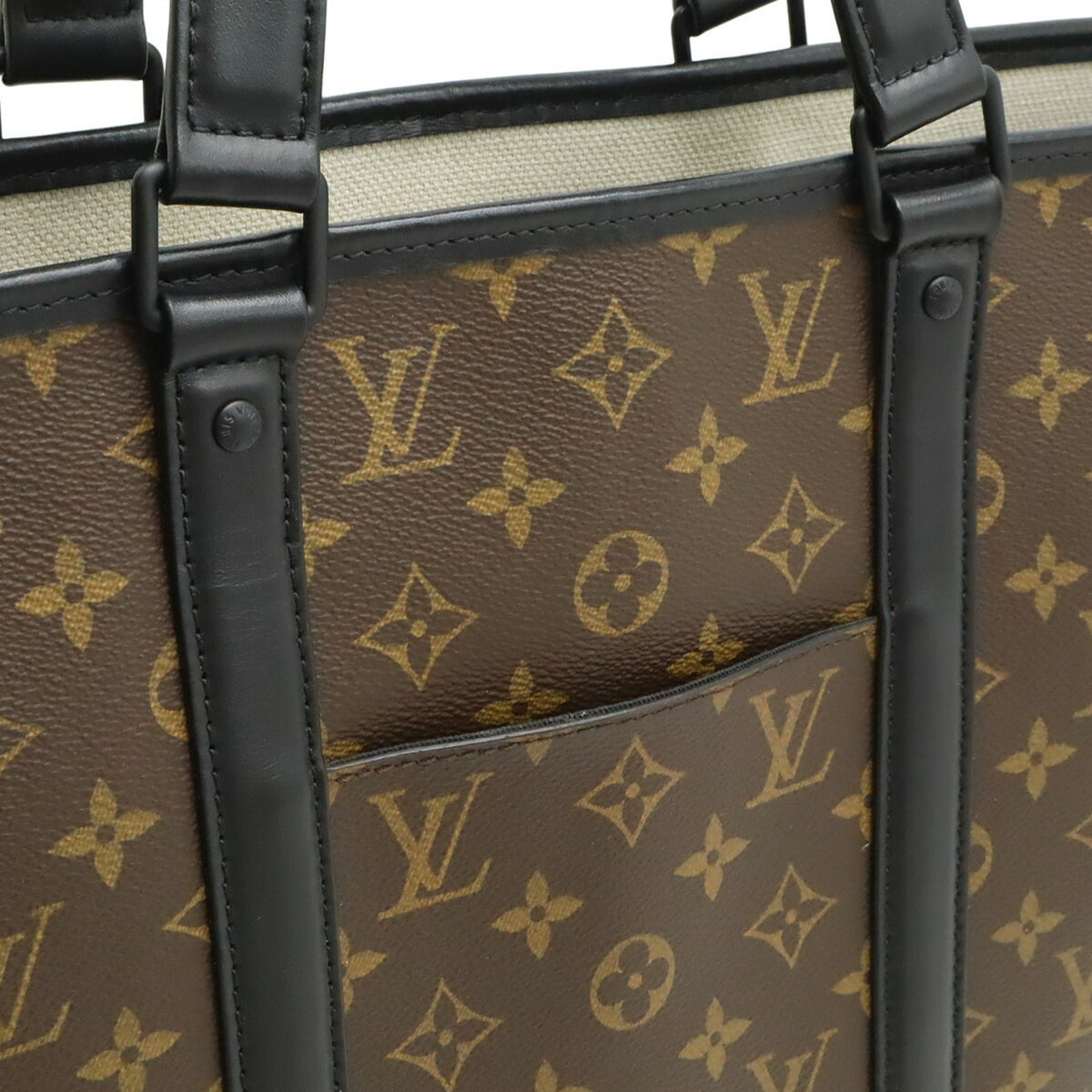 Louis Vuitton Monogram Macassar Monogram Macassar Monogram Leather Pouch Shoulder Bag Tote Bag (Pre-Owned)