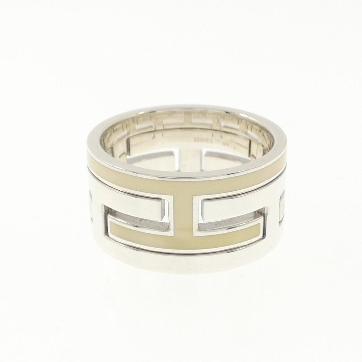 Hermes Silver Silver 925 Band Ring (Pre-Owned)