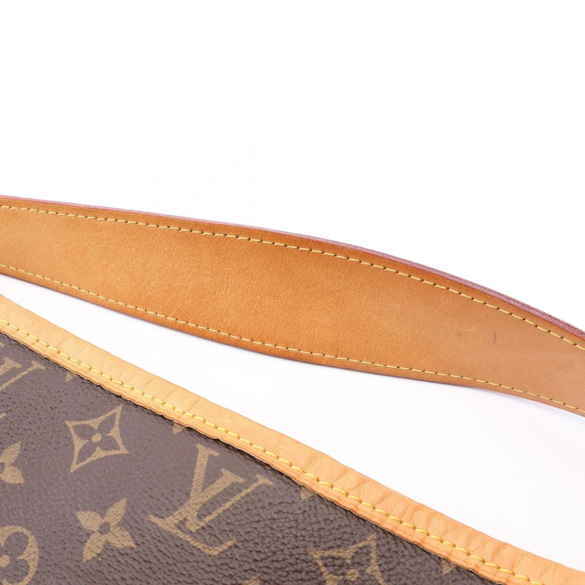 Louis Vuitton Monogram Brown Coated Canvas Leather Handbag Shoulder Bag (Pre-Owned)