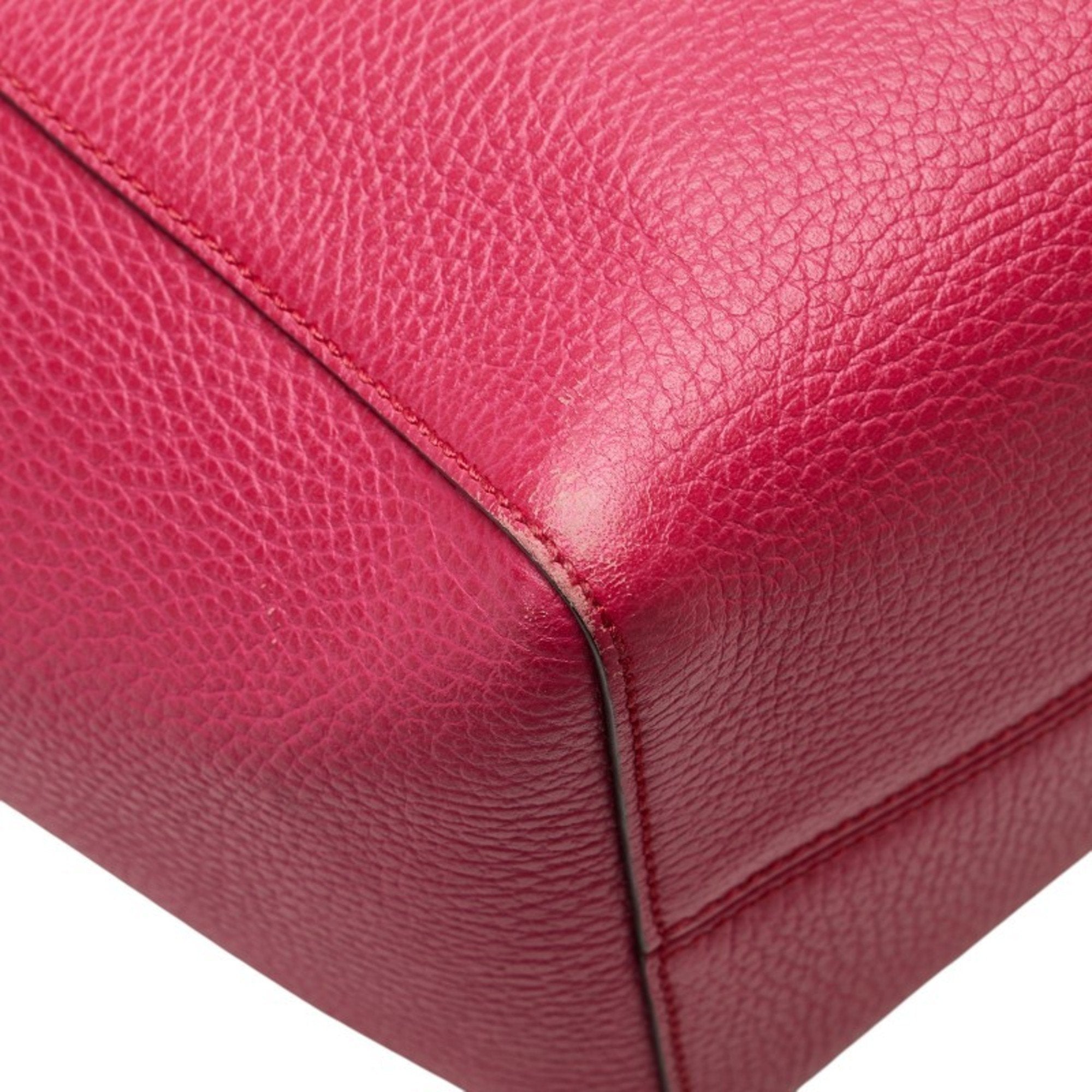 Gucci Pink Leather Tote Bag (Pre-Owned)