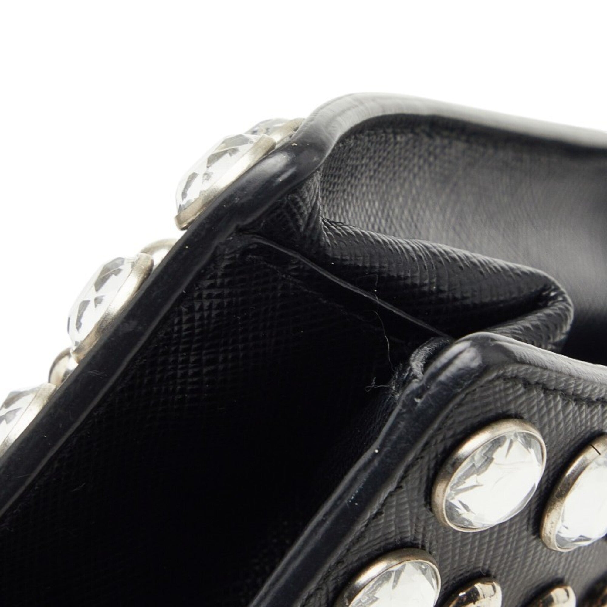 Prada Black Leather Handbag Shoulder Bag (Pre-Owned)