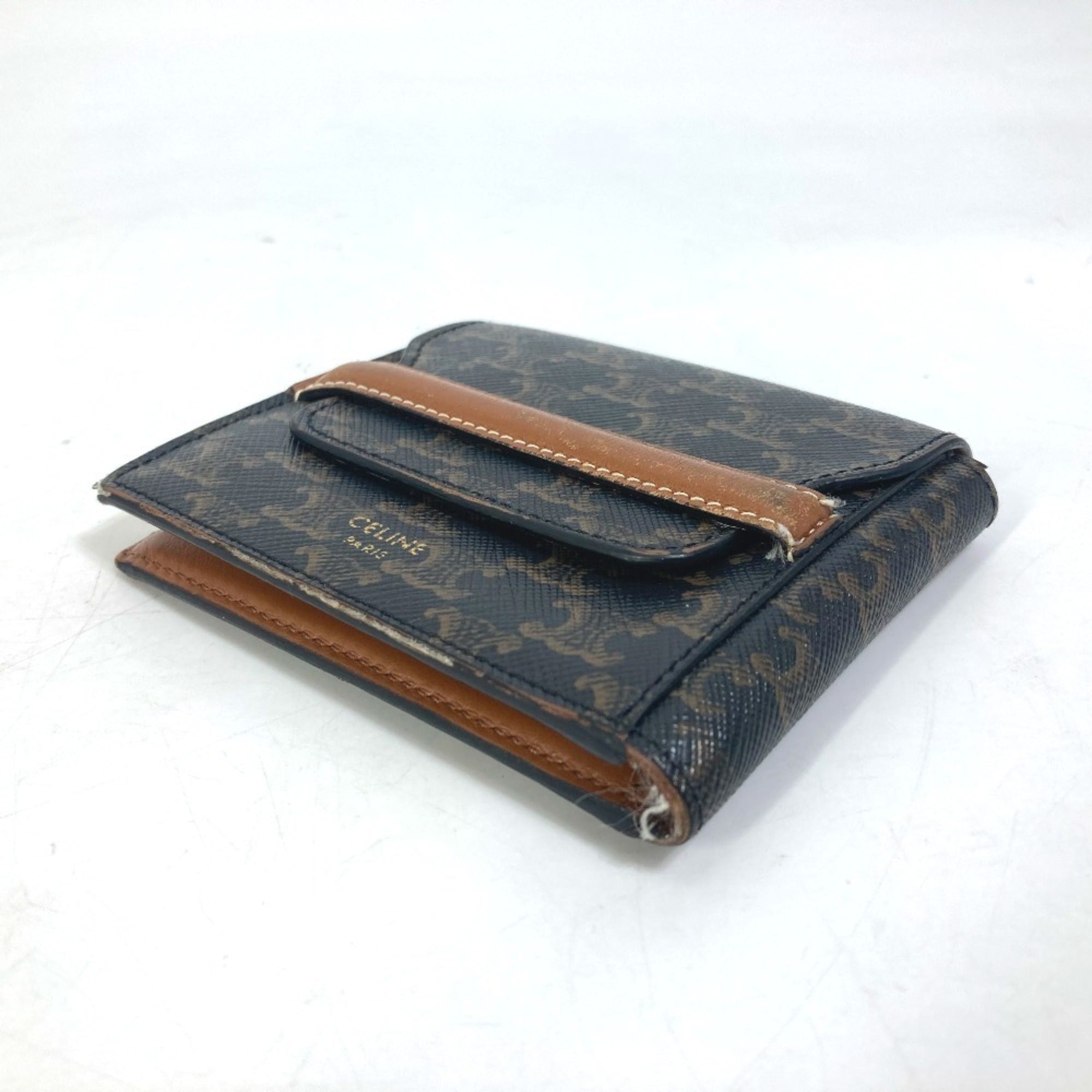 Celine Brown Dark Brown Leather Wallet (Bi-Fold) (Pre-Owned)