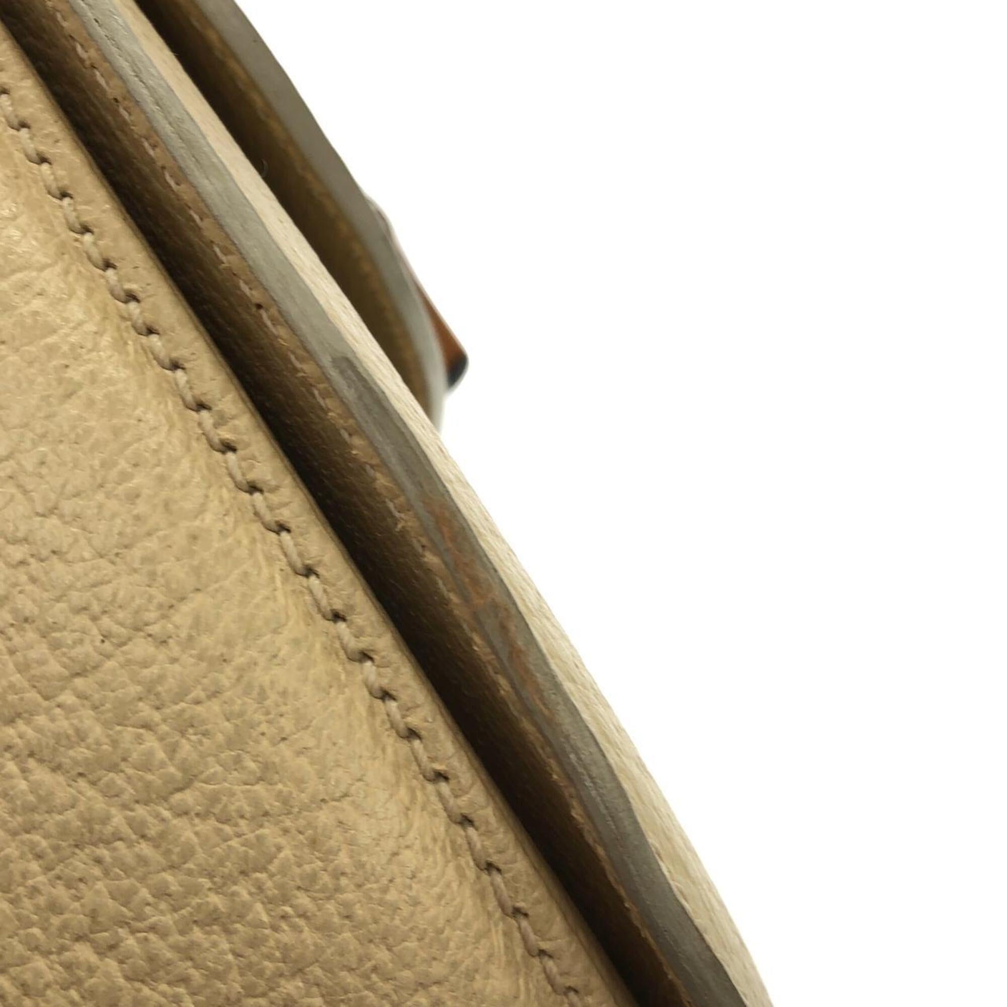 Gucci Ivory Leather Handbag (Pre-Owned)