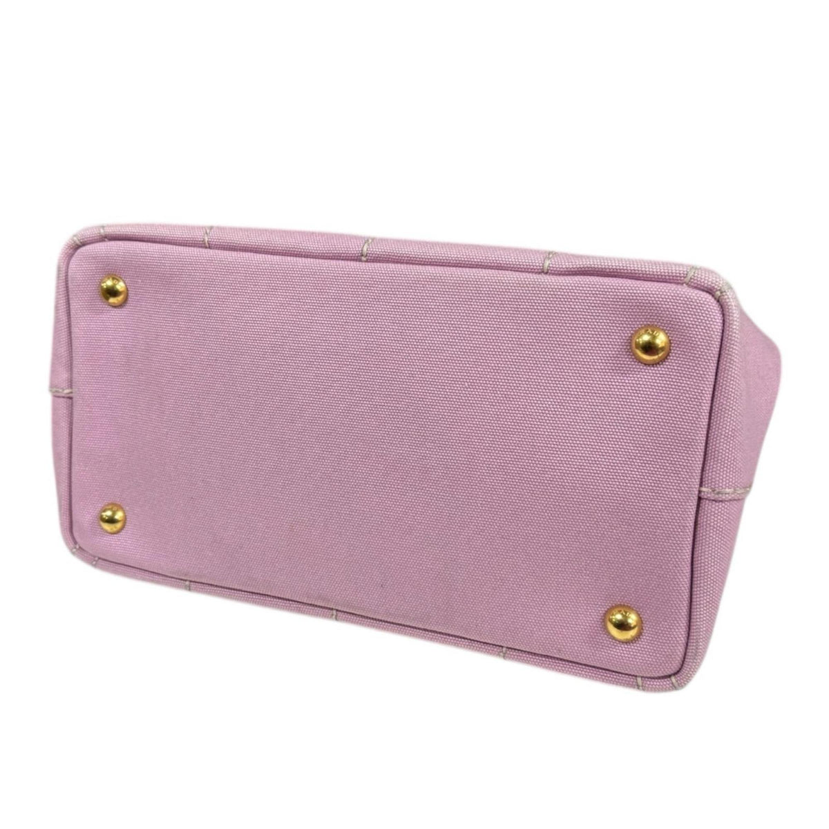 Prada Bianco Pink Canvas Shoulder Bag (Pre-Owned)