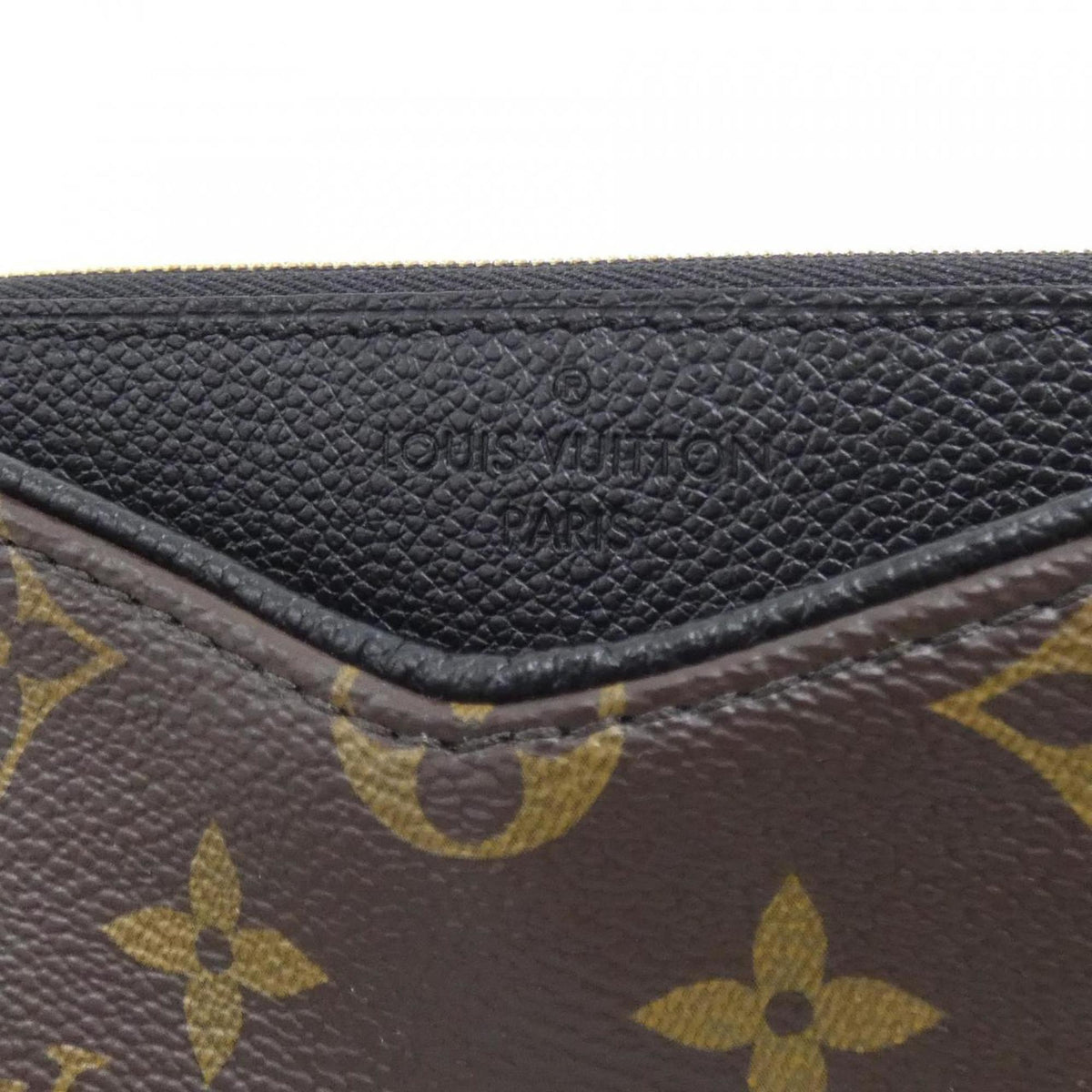 Louis Vuitton Monogram Black Marron Coated Canvas Shoulder Bag (Pre-Owned)