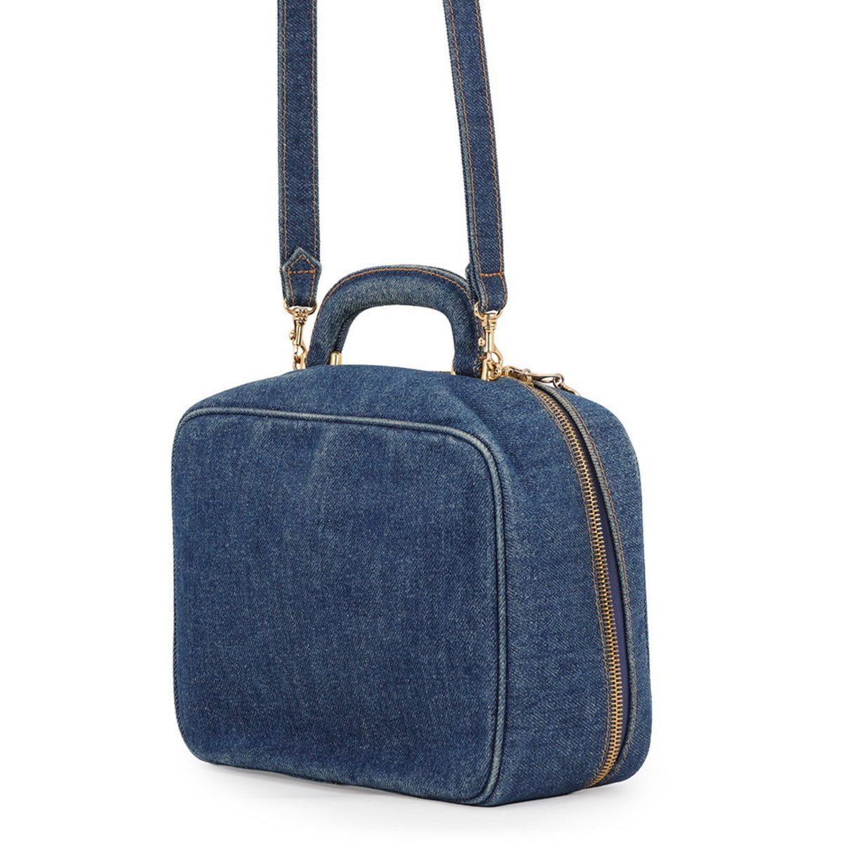 Chanel Blue Denim Handbag Shoulder Bag Vanity Bag (Pre-Owned)
