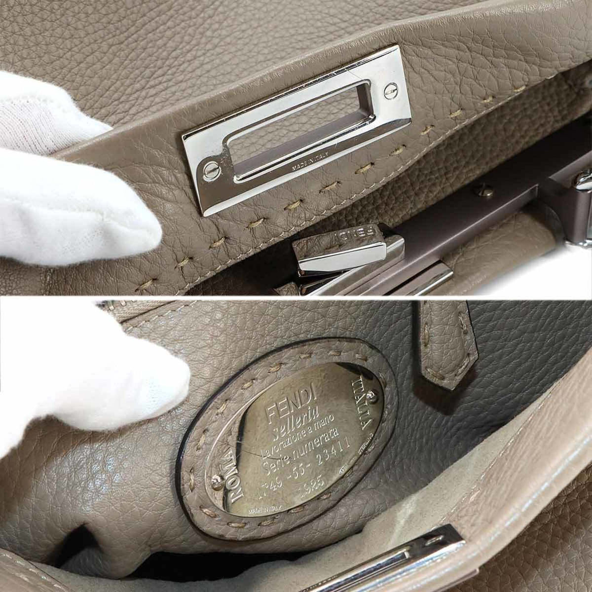 Fendi Beige Leather Handbag (Pre-Owned)