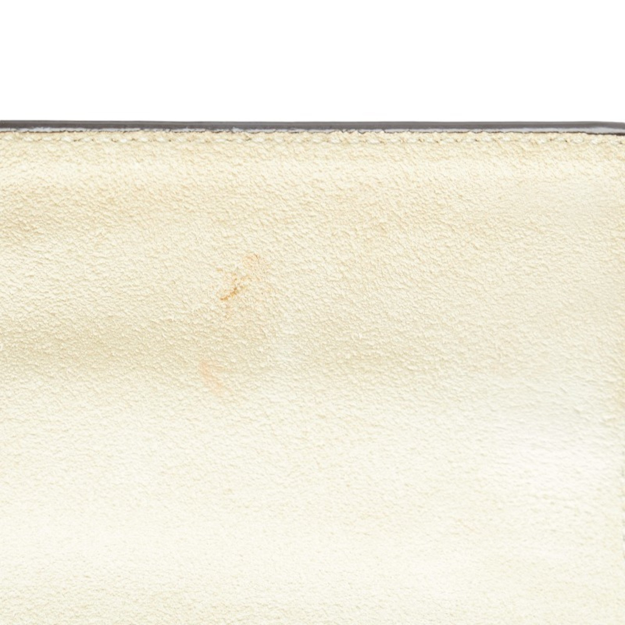 Furla Light Blue White Leather Handbag Shoulder Bag (Pre-Owned)