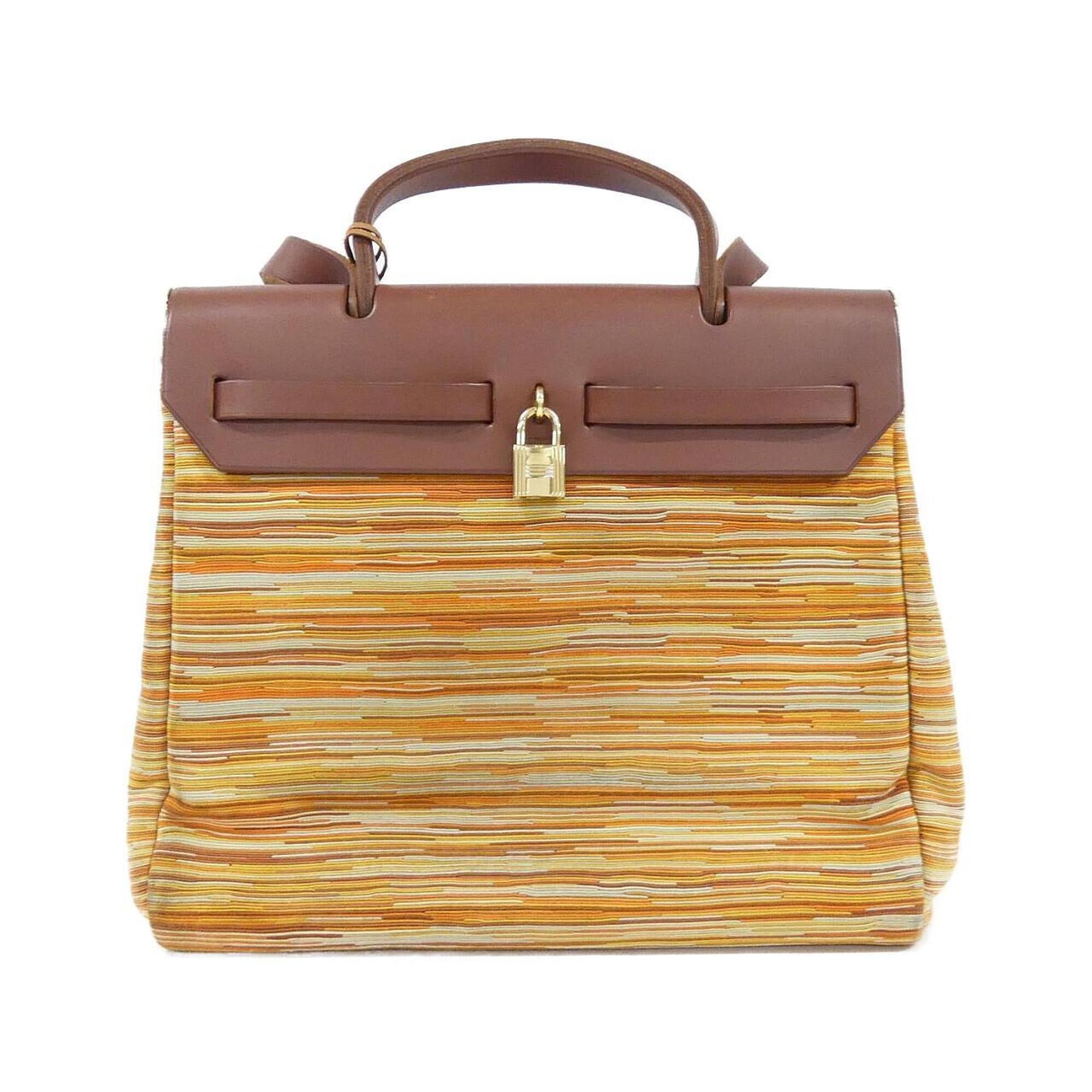 Hermes Havane Vibrato Leather Handbag (Pre-Owned)