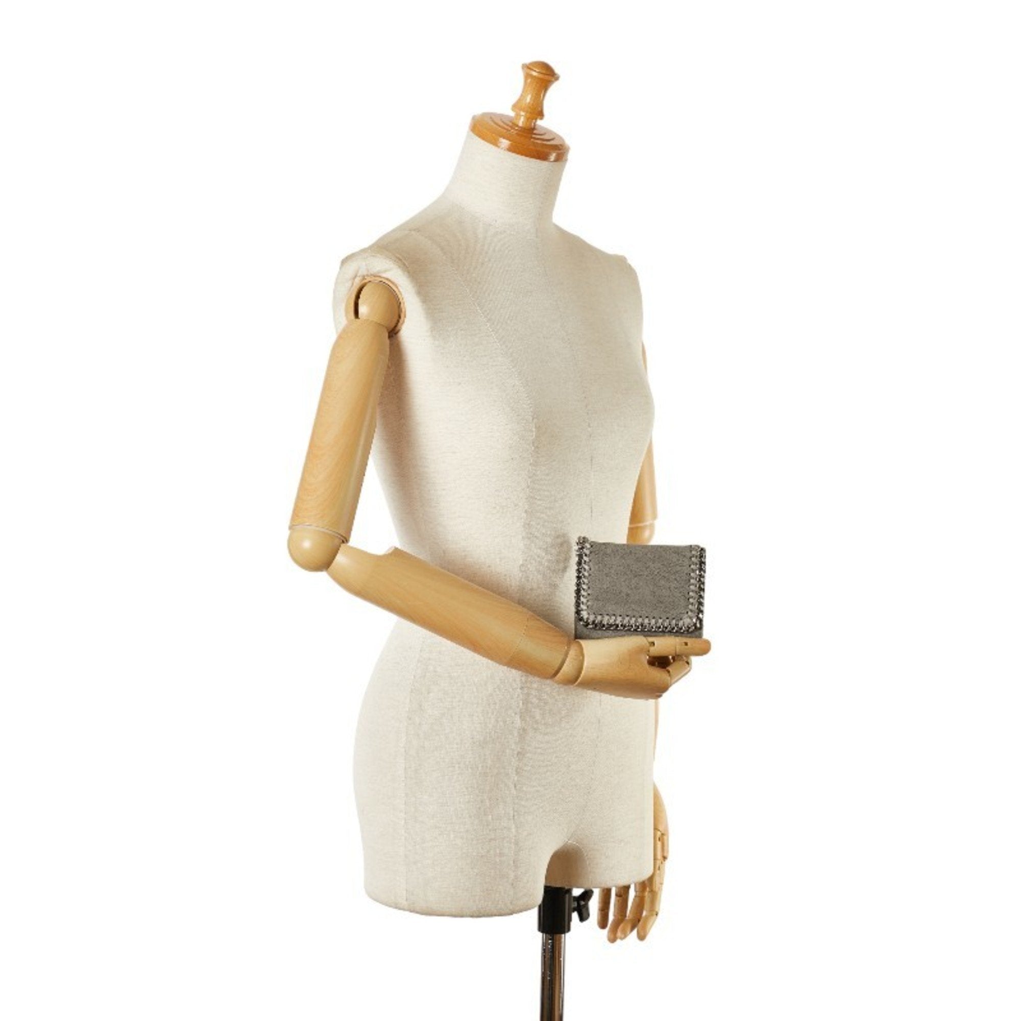 Stella Mccartney Gray Polyester Wallet (Bi-Fold) (Pre-Owned)