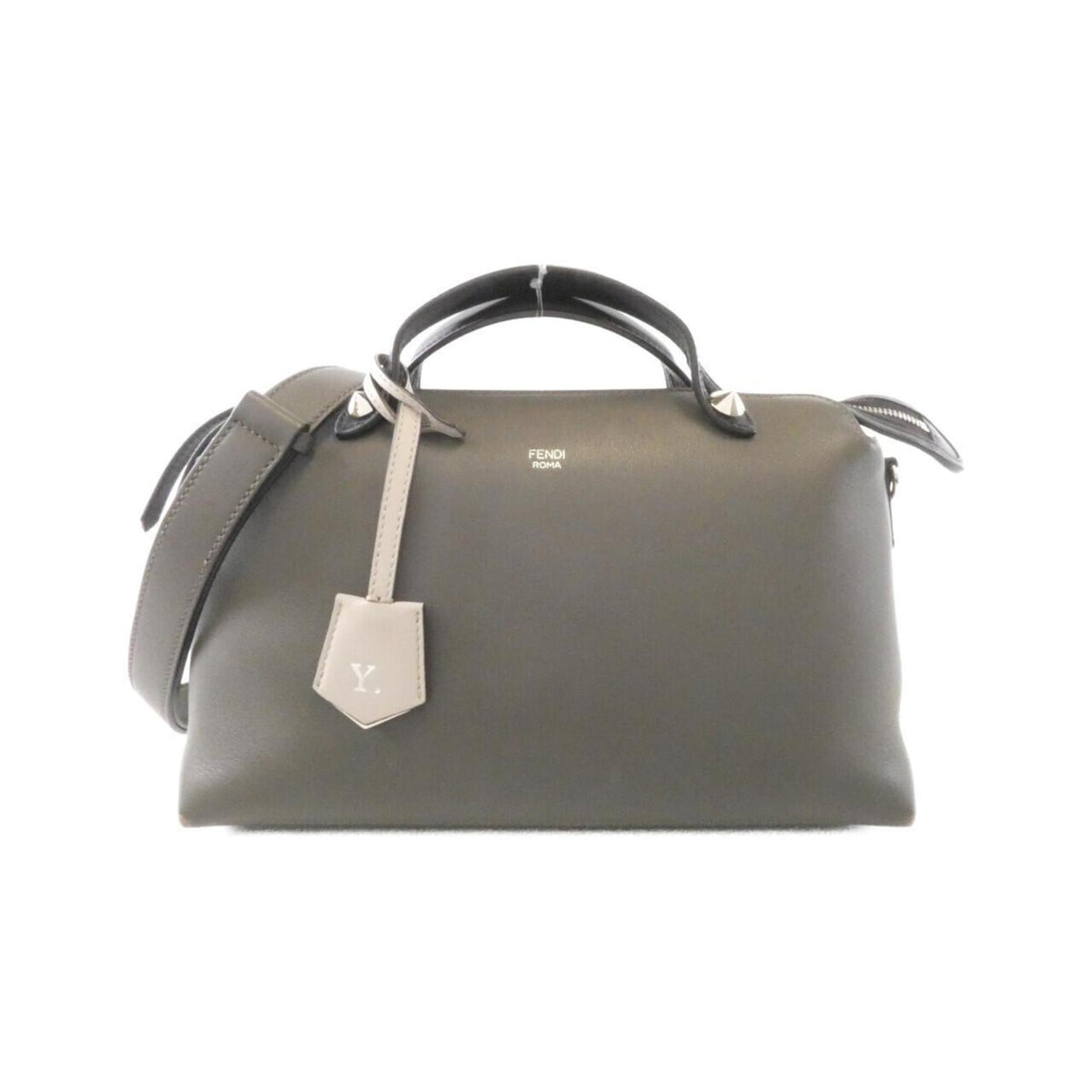 Fendi Gray Multi-Color Leather Handbag (Pre-Owned)