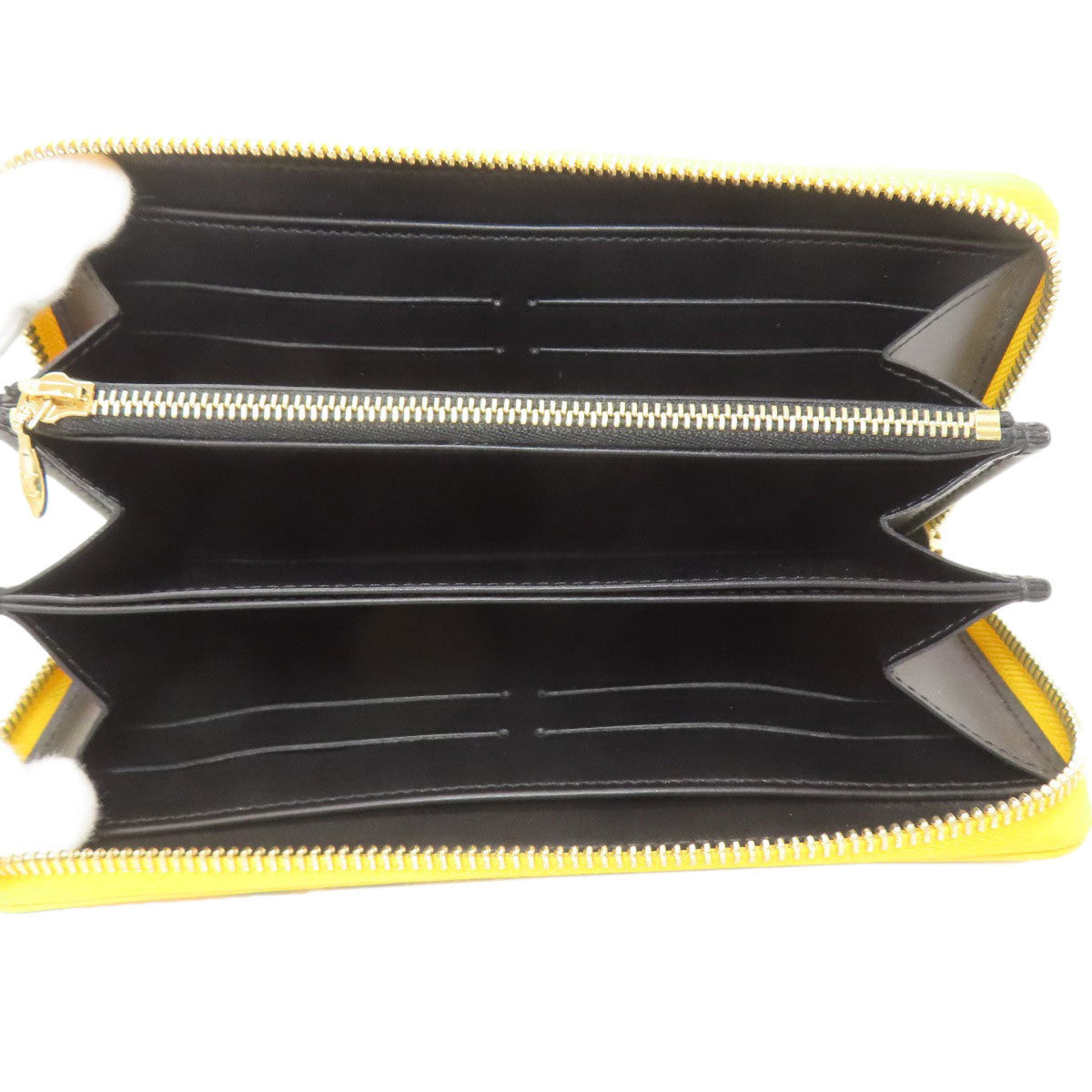 Louis Vuitton Black Yellow Vernis Long Wallet (Bi-Fold) (Pre-Owned)