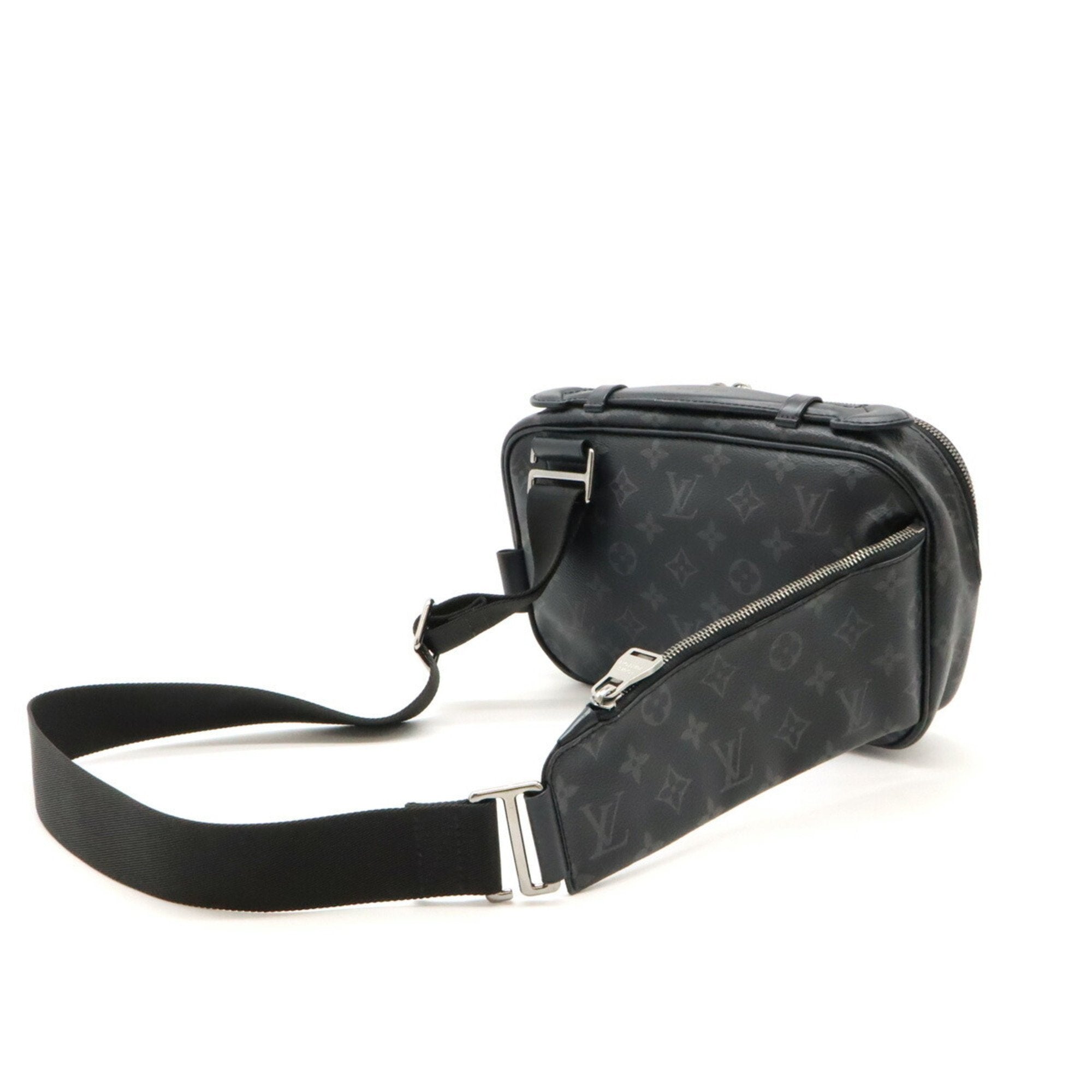 Louis Vuitton Black Gray Monogram Eclipse Leather Clutch Bag Fanny Pack (Pre-Owned)