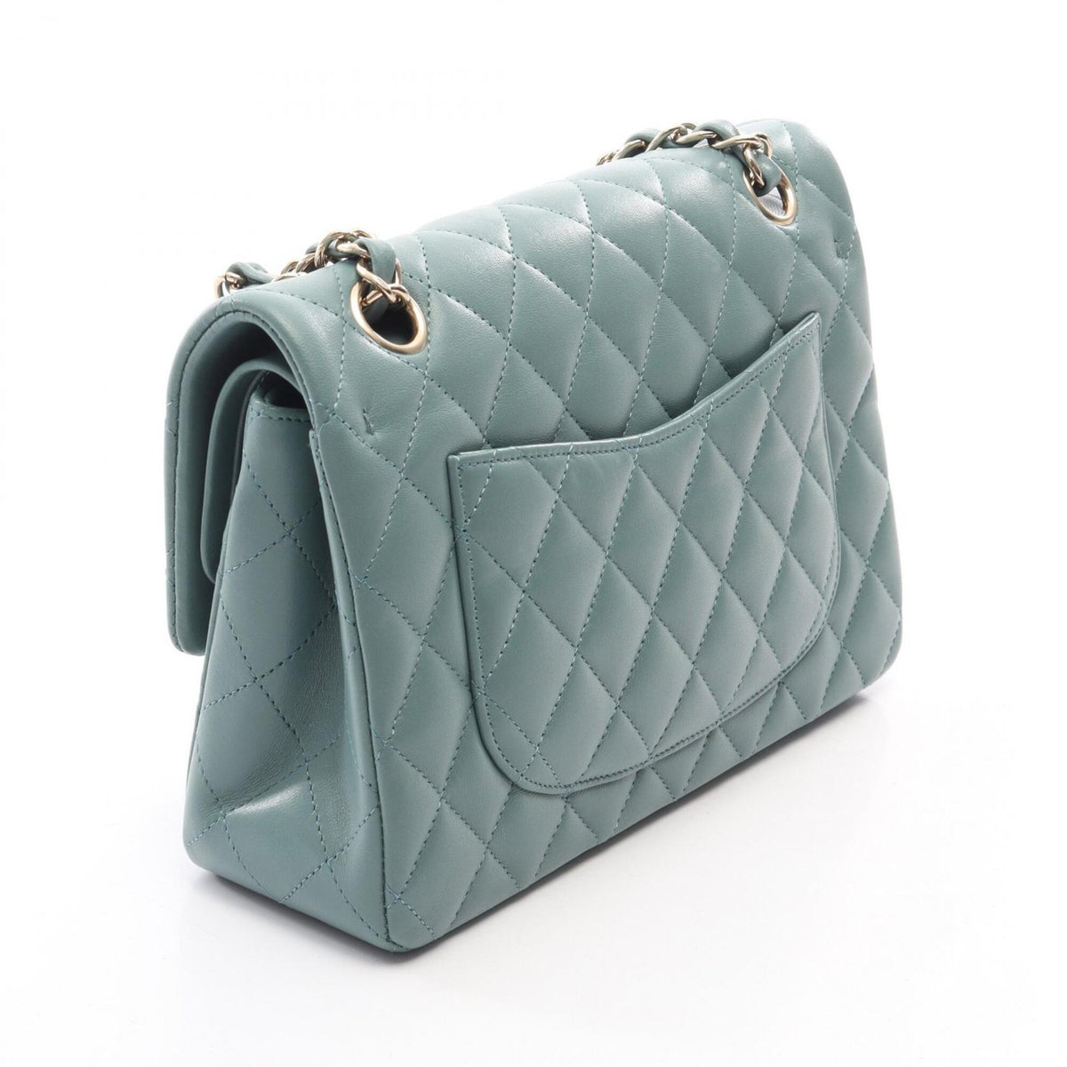 Chanel Green Leather Handbag Shoulder Bag (Pre-Owned)